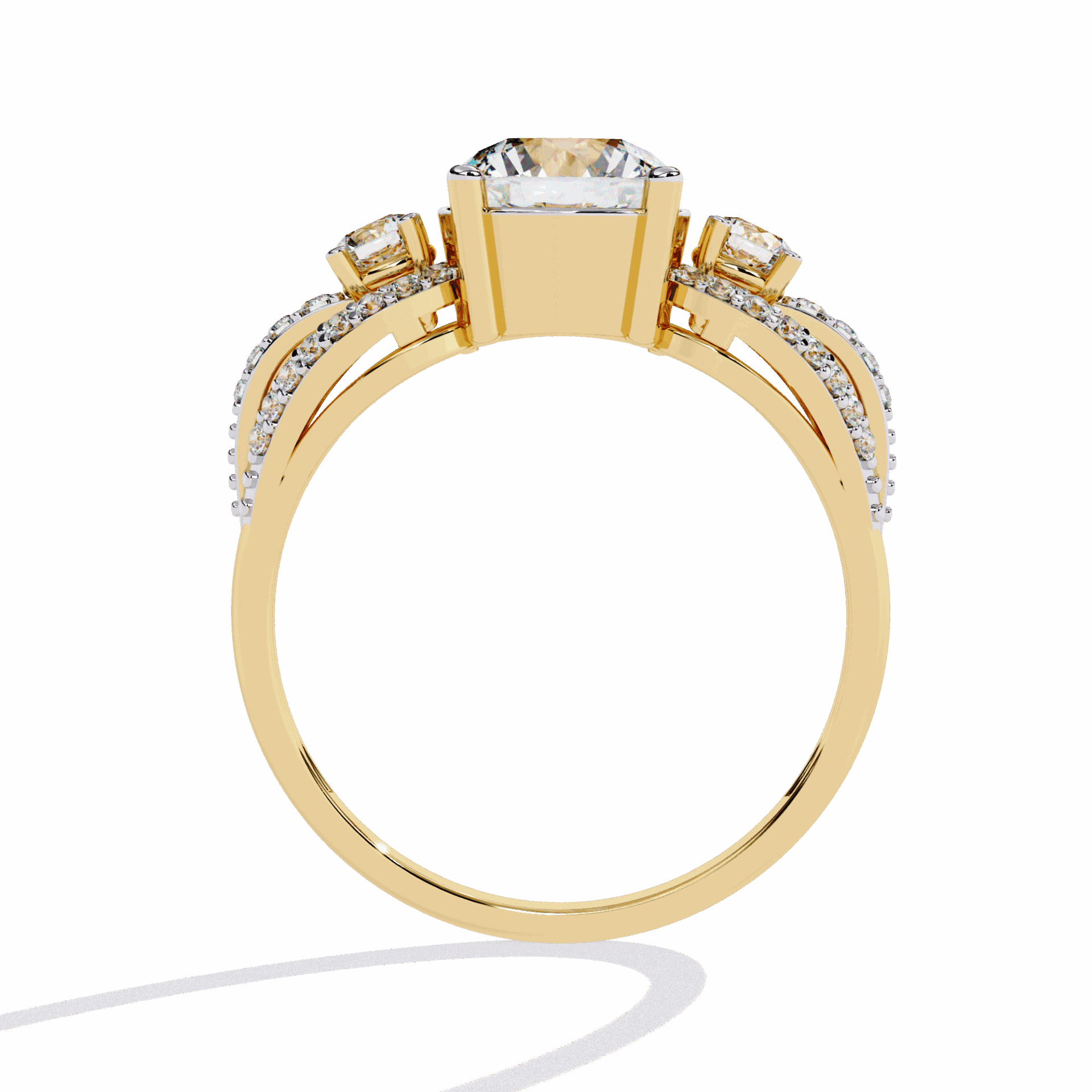 1.75 Carat Round Day and Night Ring in Moissanite | House of Estara