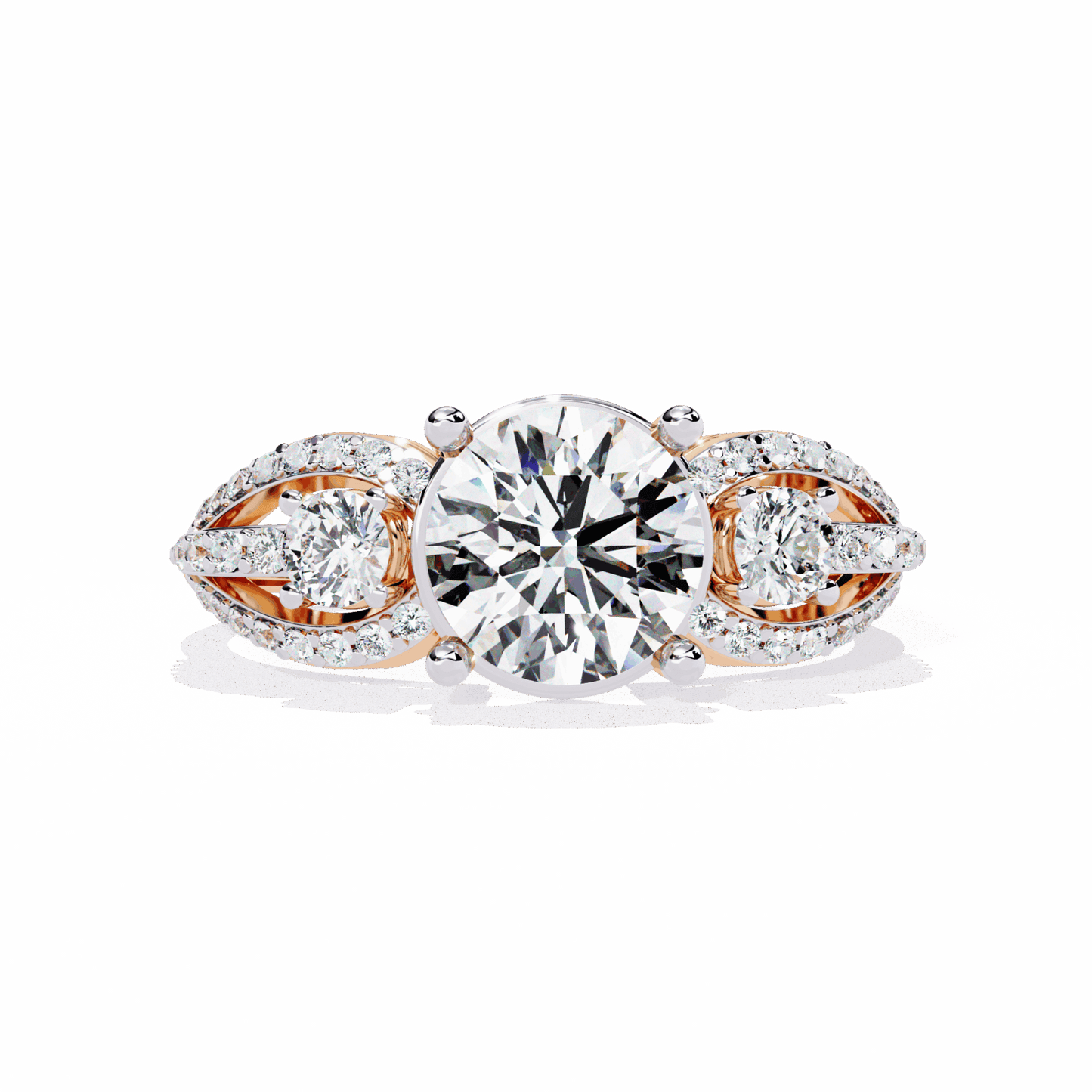 1.75 Carat Round Day and Night Ring in Moissanite | House of Estara