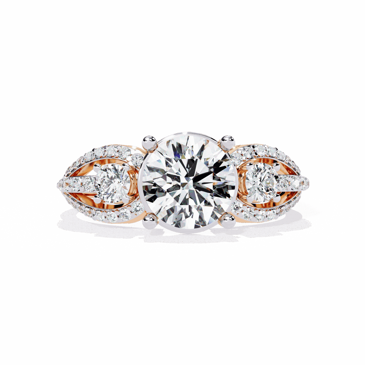 1.75 Carat Round Day and Night Ring in Moissanite | House of Estara