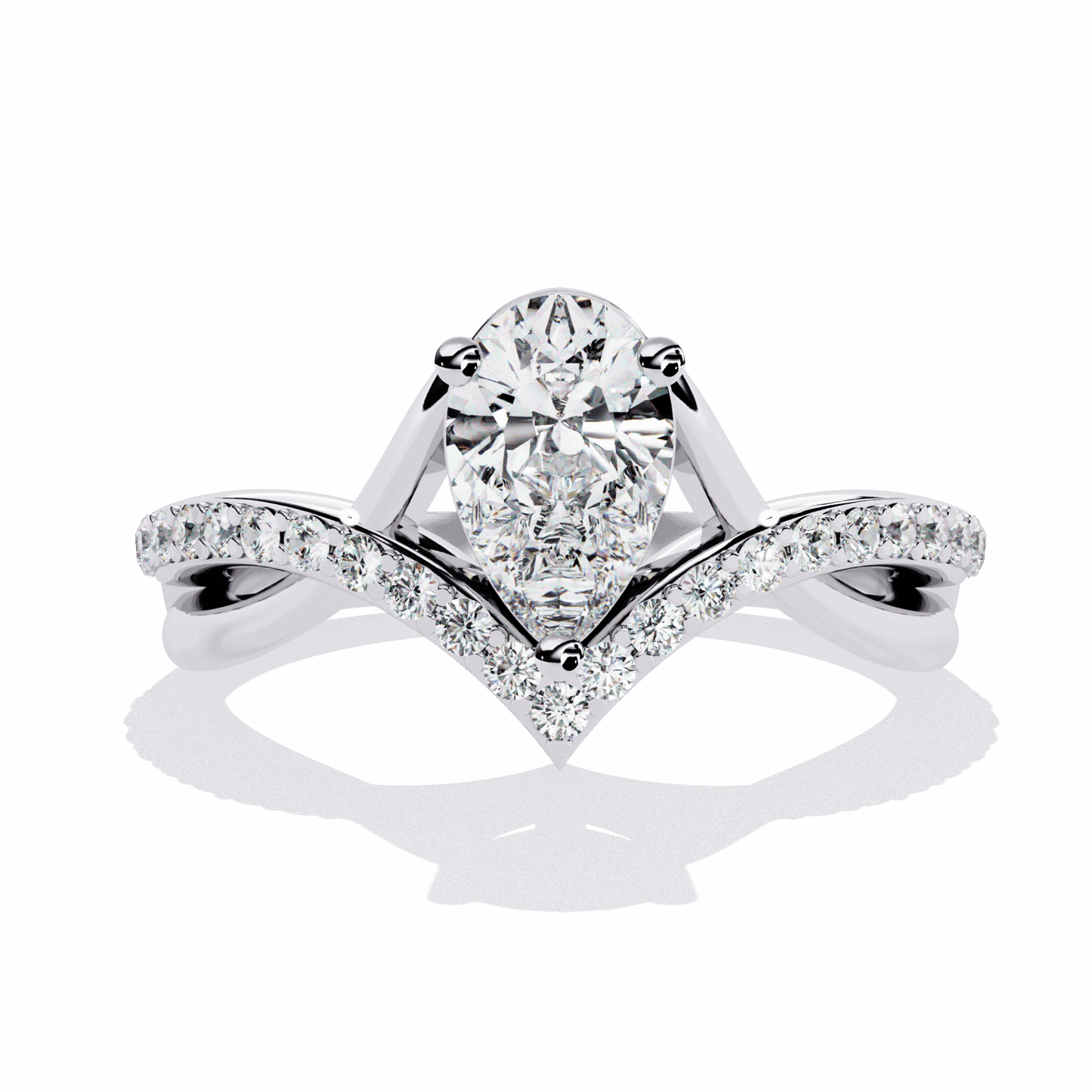1 Carat Pear Modern Essential Ring in Moissanite | House of Estara