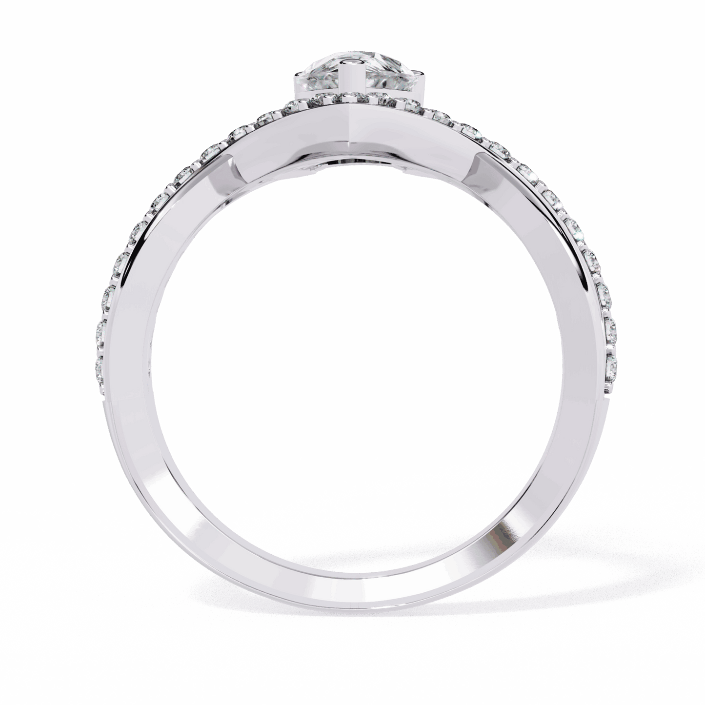 1 Carat Pear Modern Essential Ring in Moissanite | House of Estara