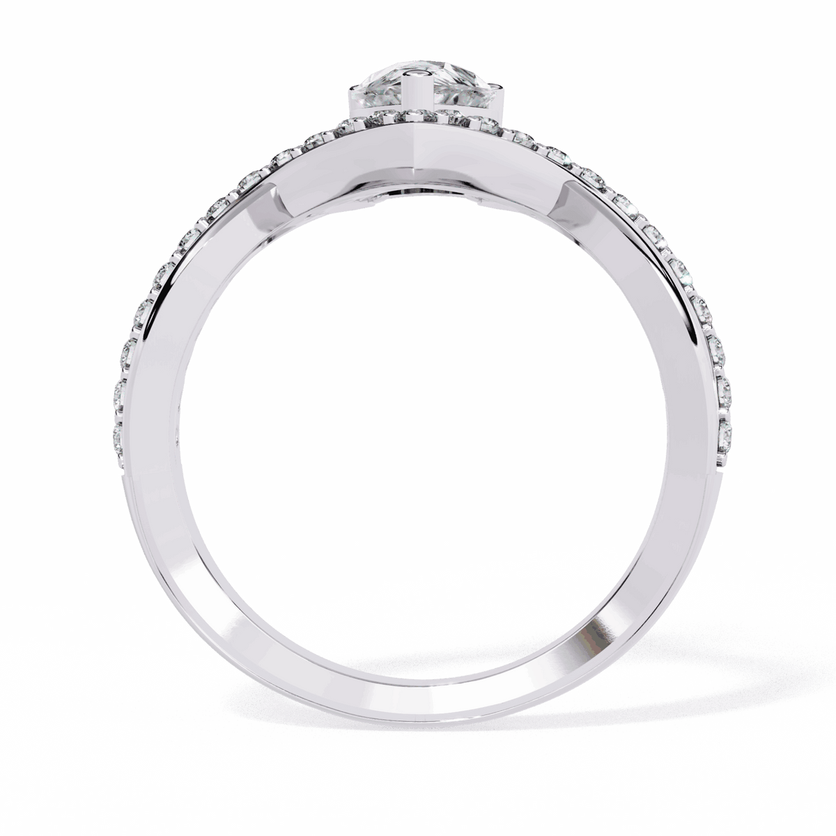 1 Carat Pear Modern Essential Ring in Moissanite | House of Estara