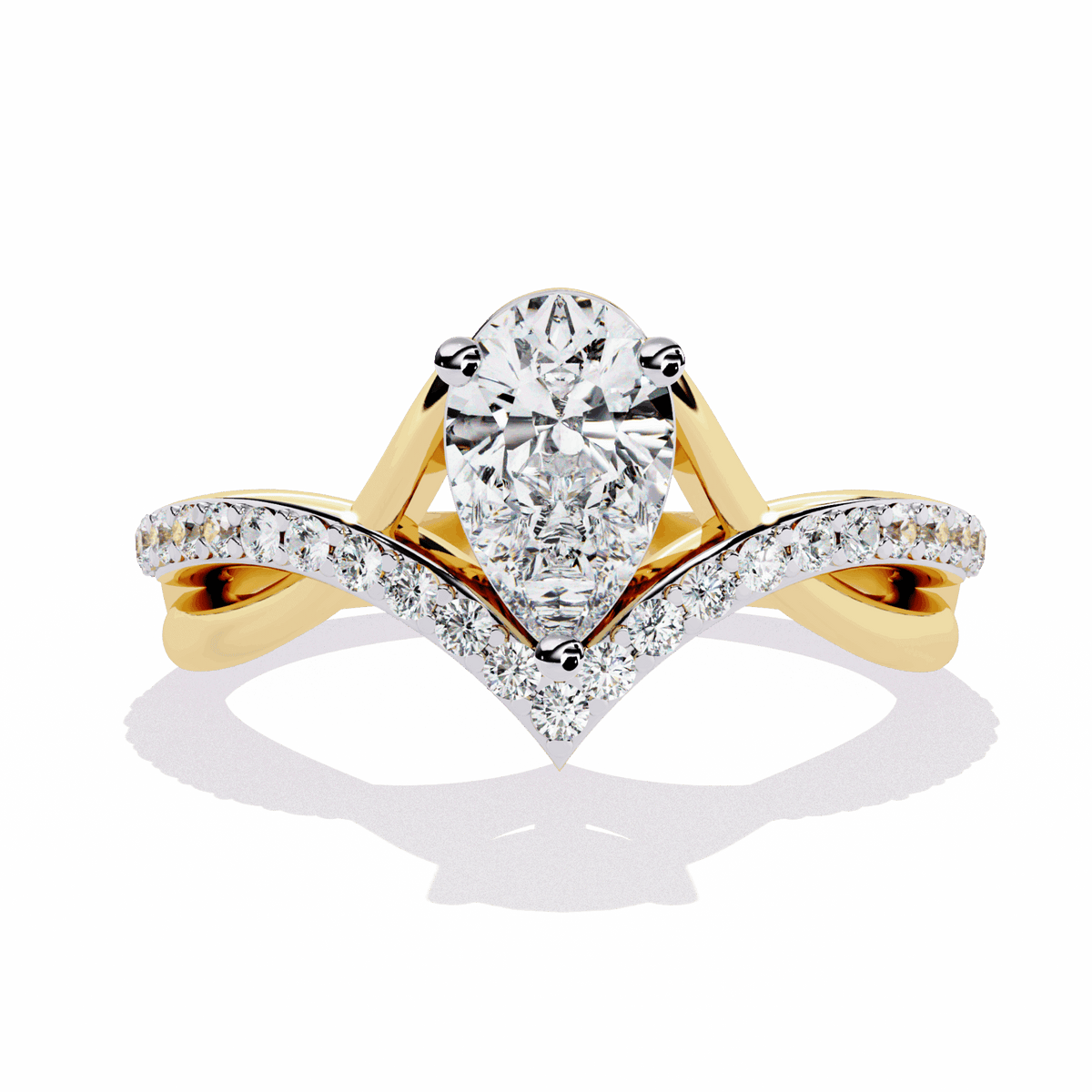 1 Carat Pear Modern Essential Ring in Moissanite | House of Estara