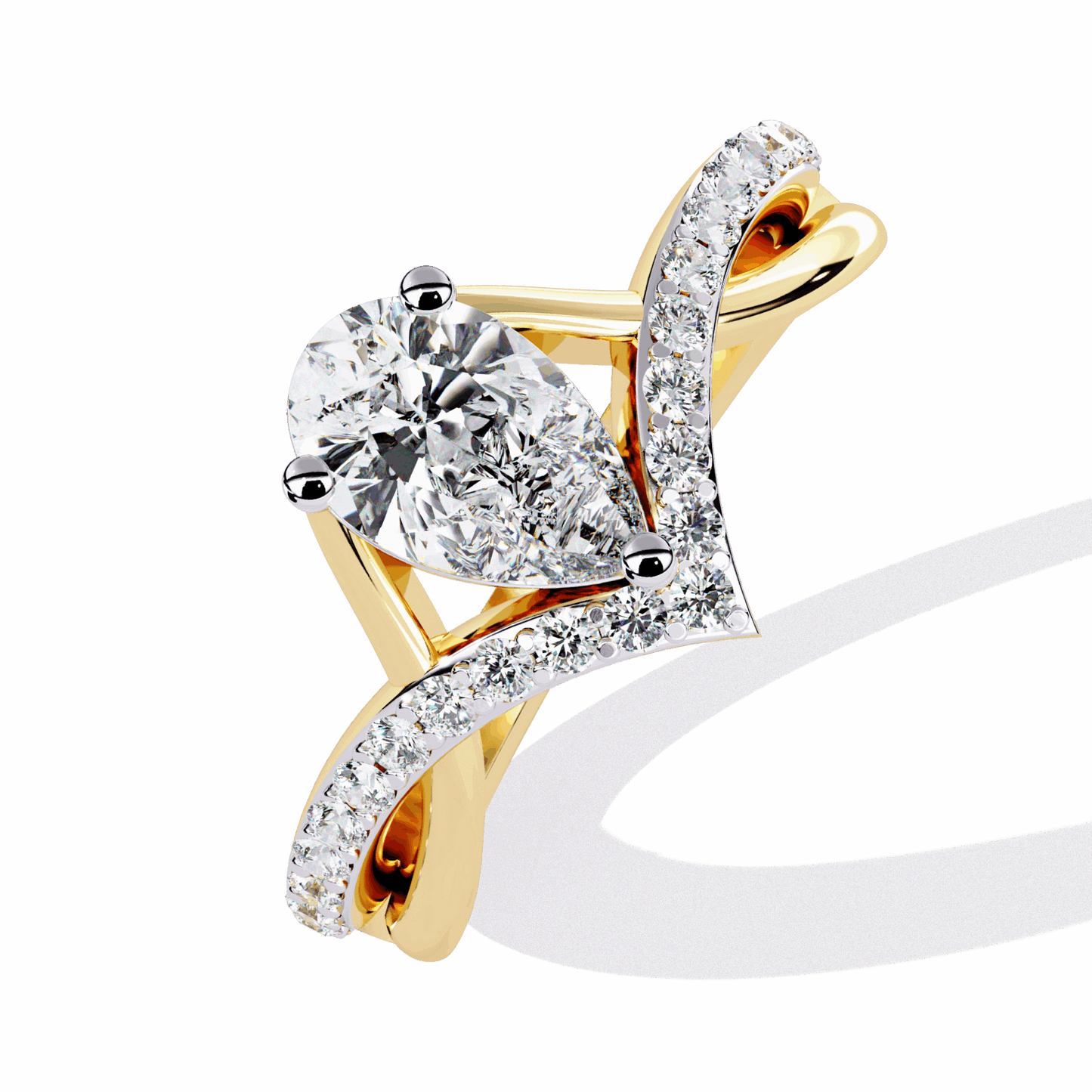 1 Carat Pear Modern Essential Ring in Moissanite | House of Estara