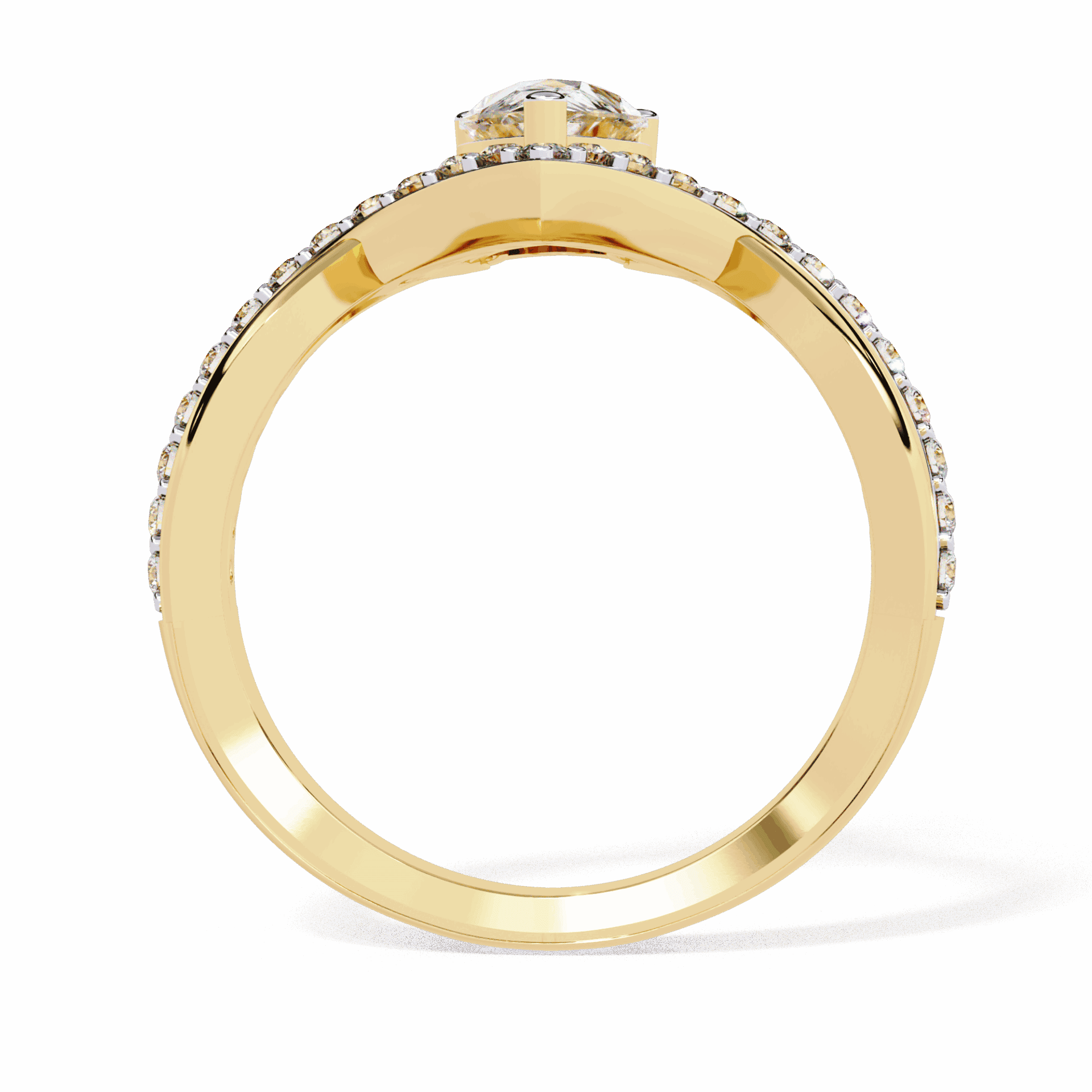 1 Carat Pear Modern Essential Ring in Moissanite | House of Estara