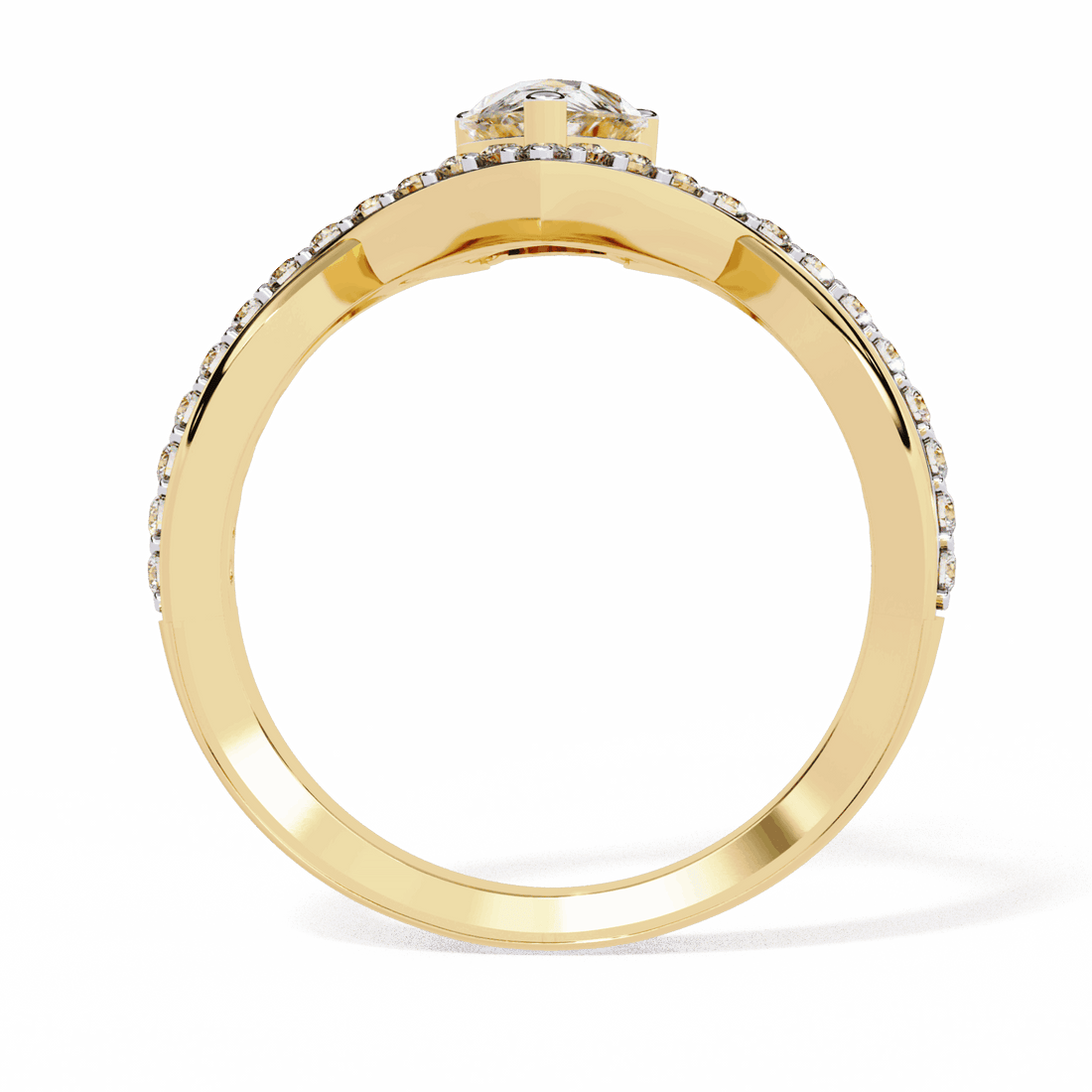 1 Carat Pear Modern Essential Ring in Moissanite | House of Estara