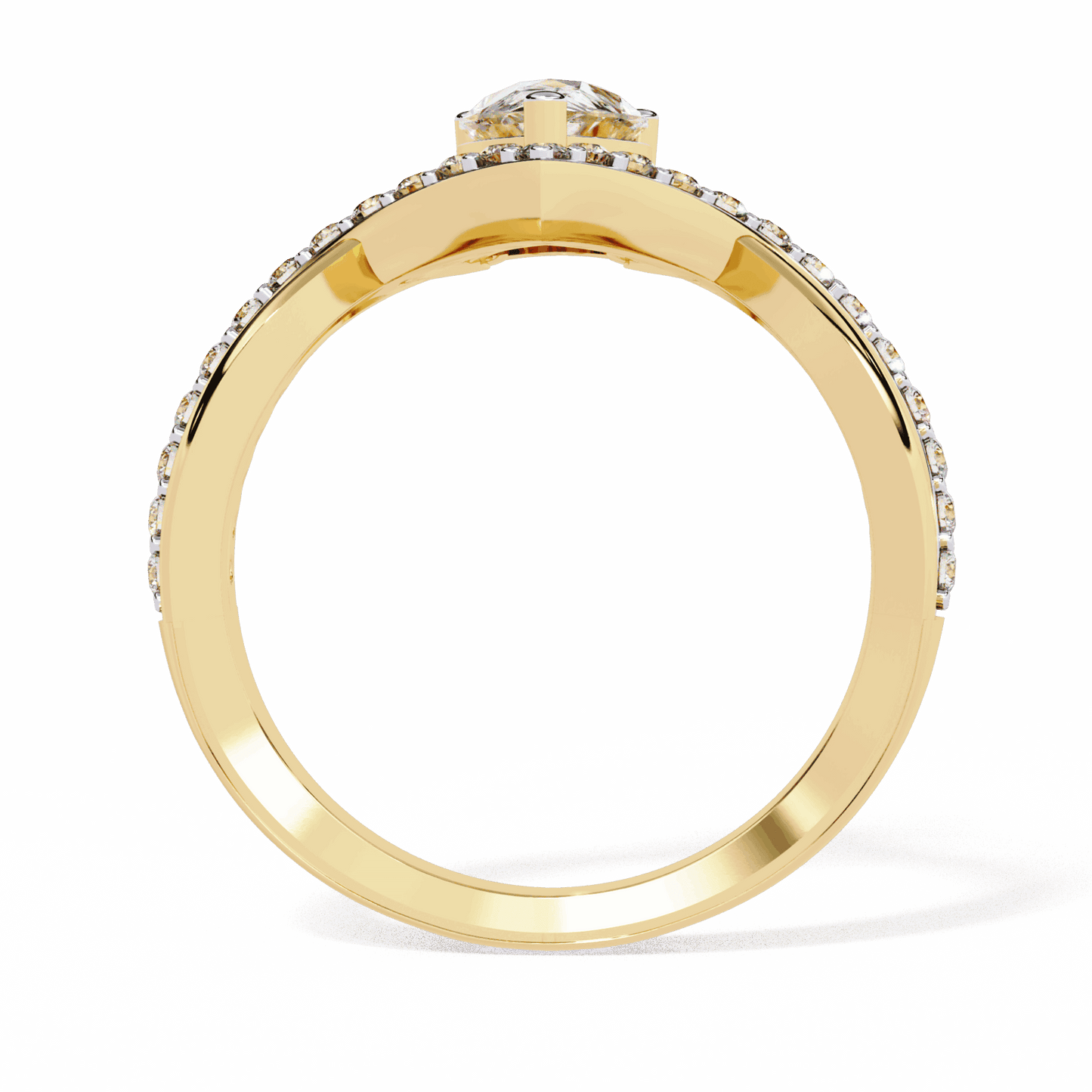 1 Carat Pear Modern Essential Ring in Moissanite | House of Estara