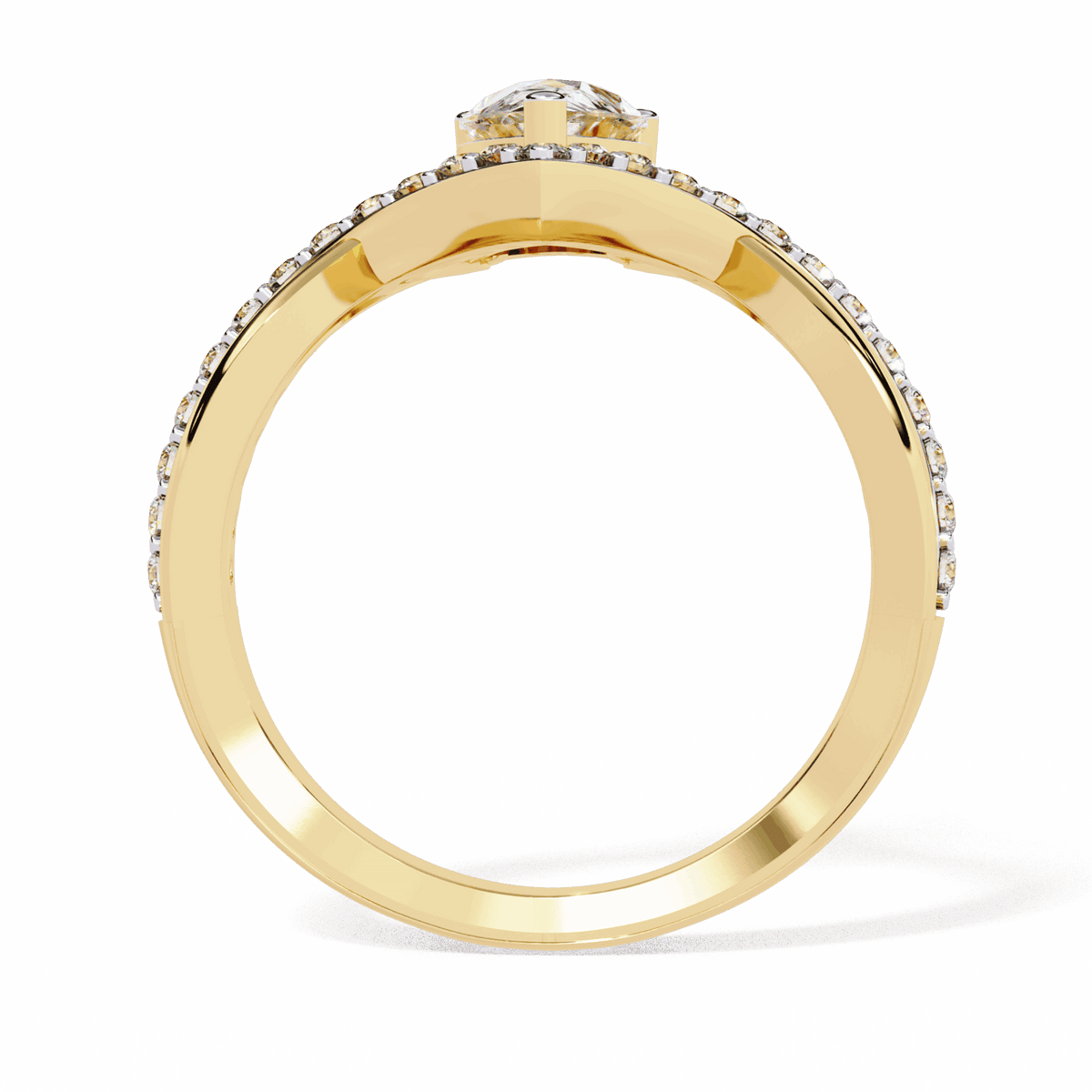 1 Carat Pear Modern Essential Ring in Moissanite | House of Estara