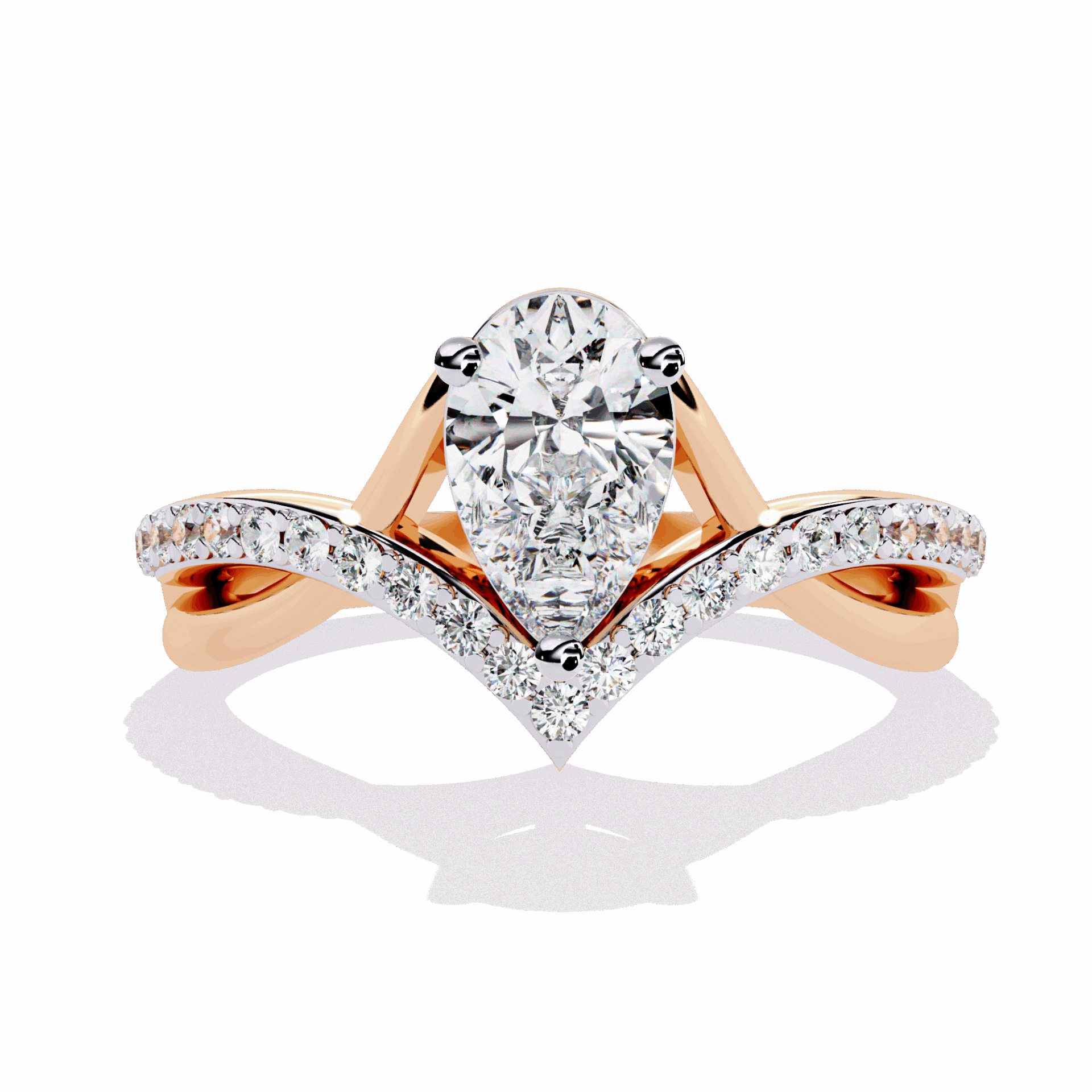 1 Carat Pear Modern Essential Ring in Moissanite | House of Estara