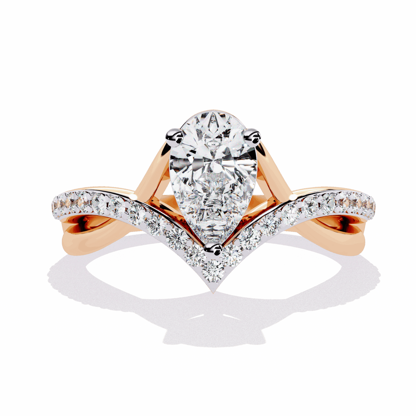 1 Carat Pear Modern Essential Ring in Moissanite | House of Estara