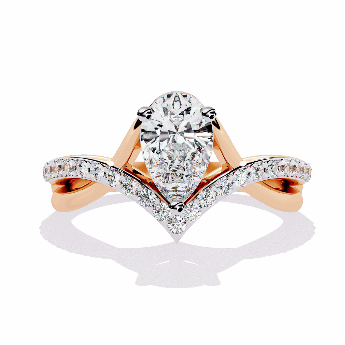 1 Carat Pear Modern Essential Ring in Moissanite | House of Estara
