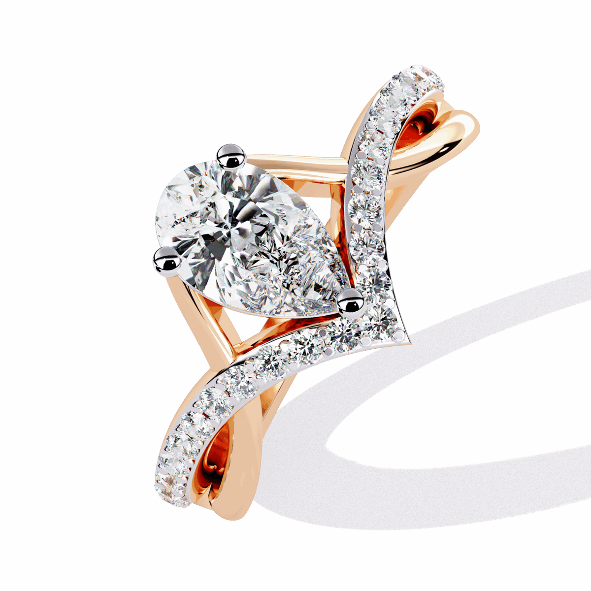 1 Carat Pear Modern Essential Ring in Moissanite | House of Estara