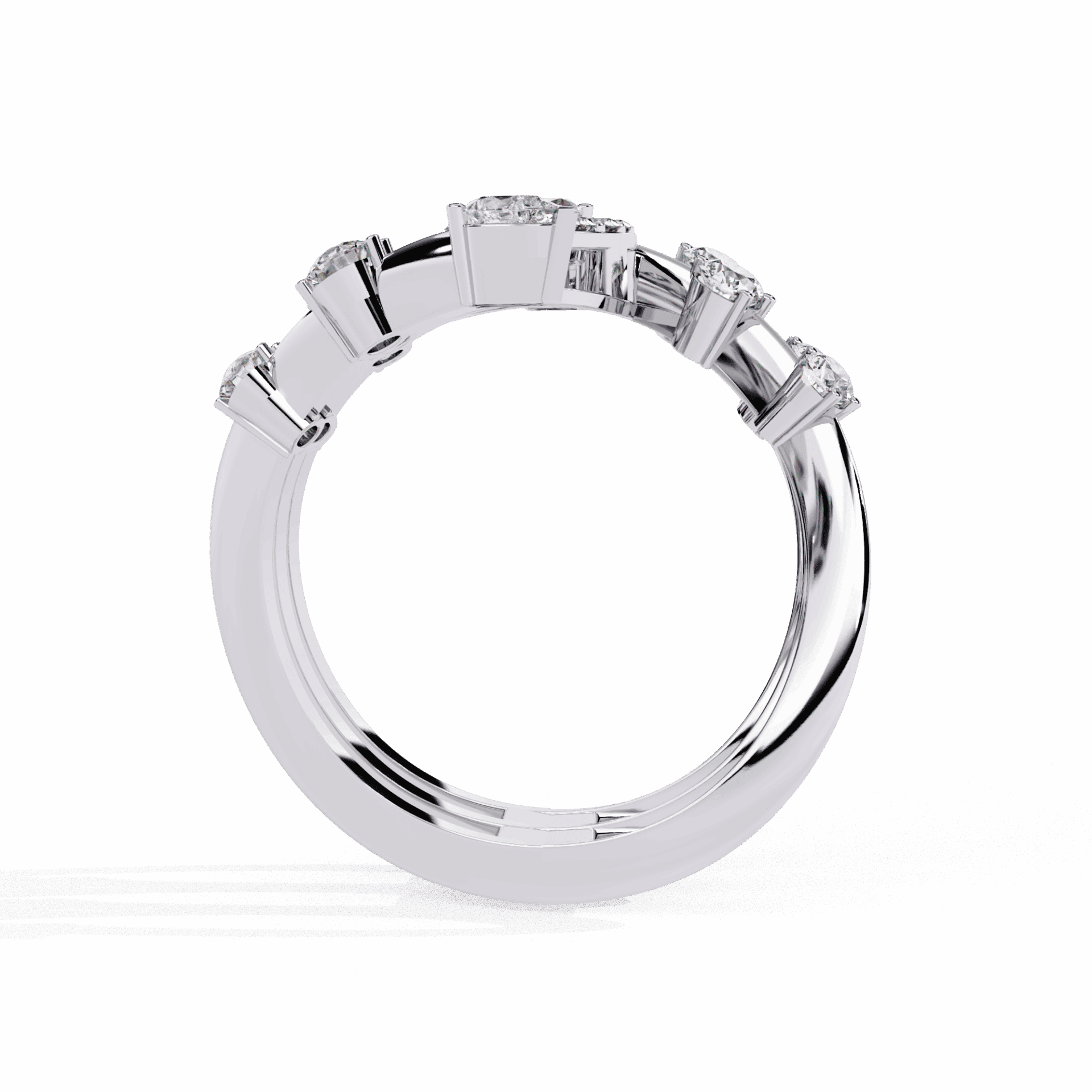 1.25 Carat Marquise and Pear Party Ready Cocktail Ring in Moissanite | House of Estara