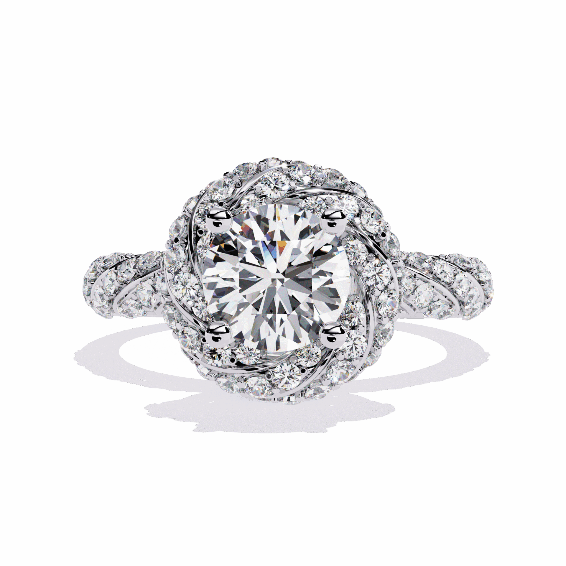 1.5 Carat Round Signature Wear Ring in Moissanite | House of Estara