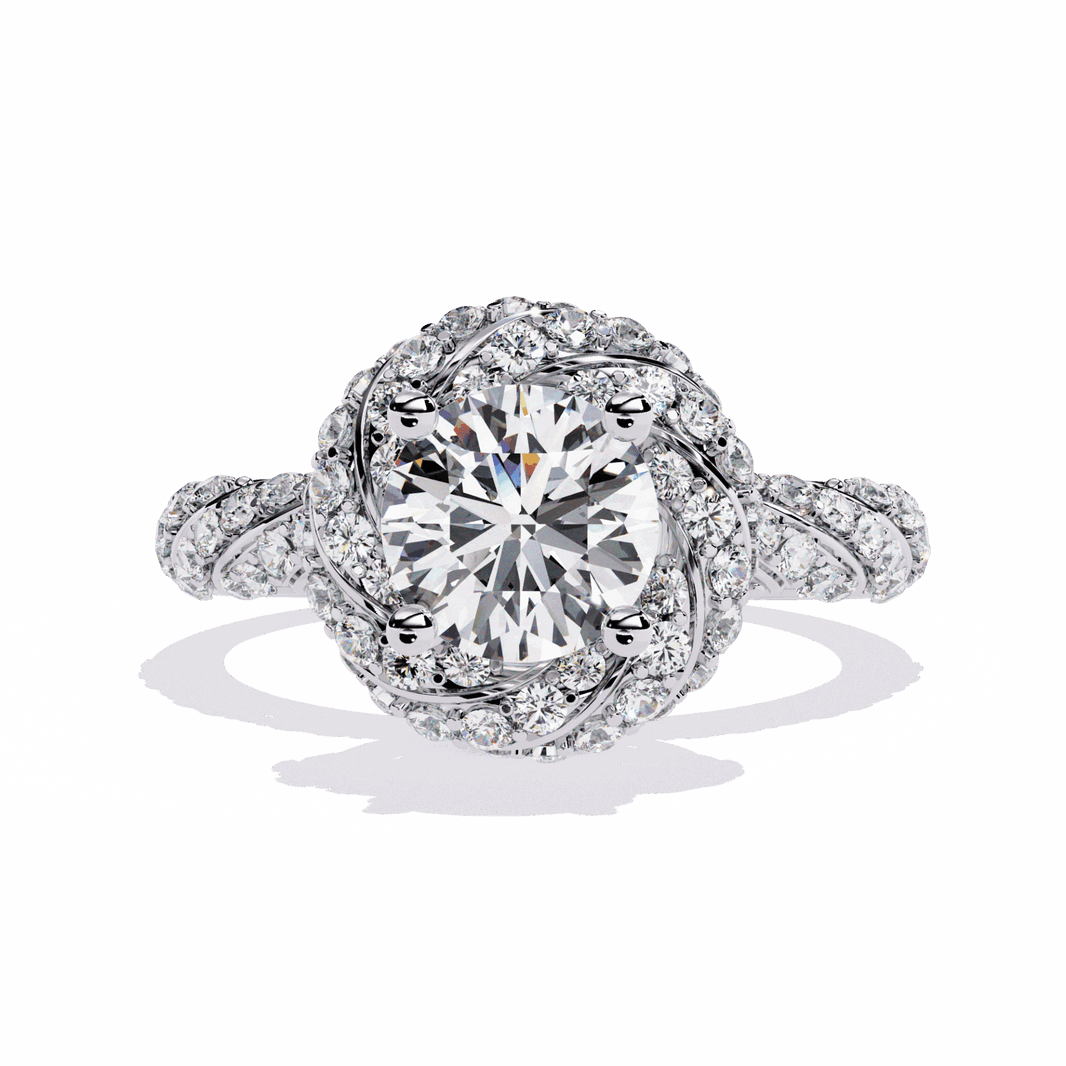 1.5 Carat Round Signature Wear Ring in Moissanite | House of Estara