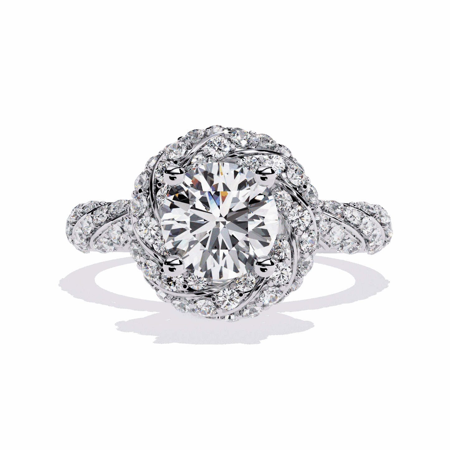 1.5 Carat Round Signature Wear Ring in Moissanite | House of Estara