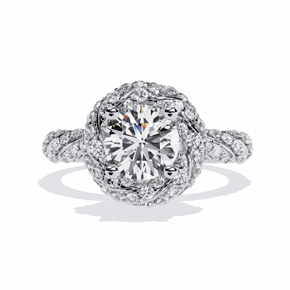 1.5 Carat Round Signature Wear Ring in Moissanite | House of Estara