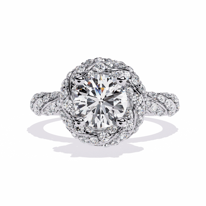 1.5 Carat Round Signature Wear Ring in Moissanite | House of Estara