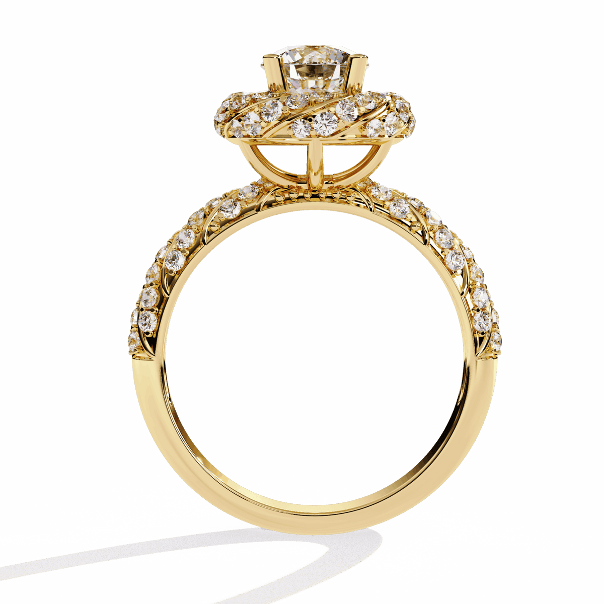 1.5 Carat Round Signature Wear Ring in Moissanite | House of Estara