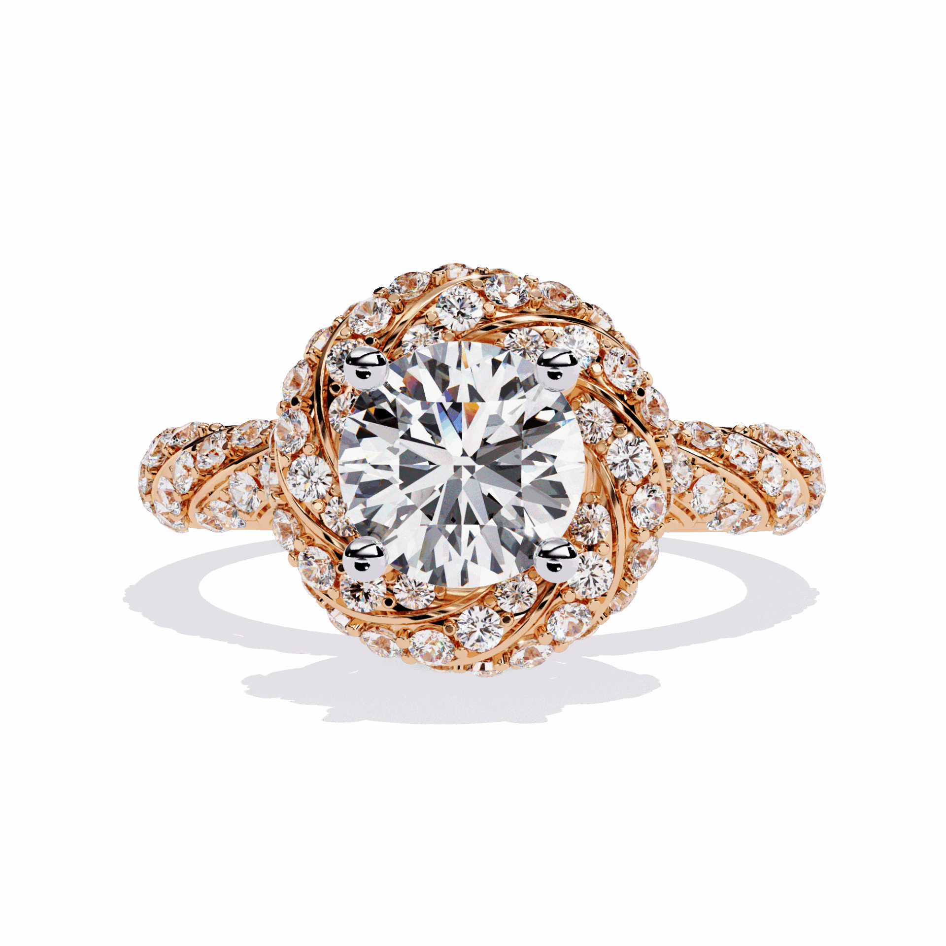 1.5 Carat Round Signature Wear Ring in Moissanite | House of Estara