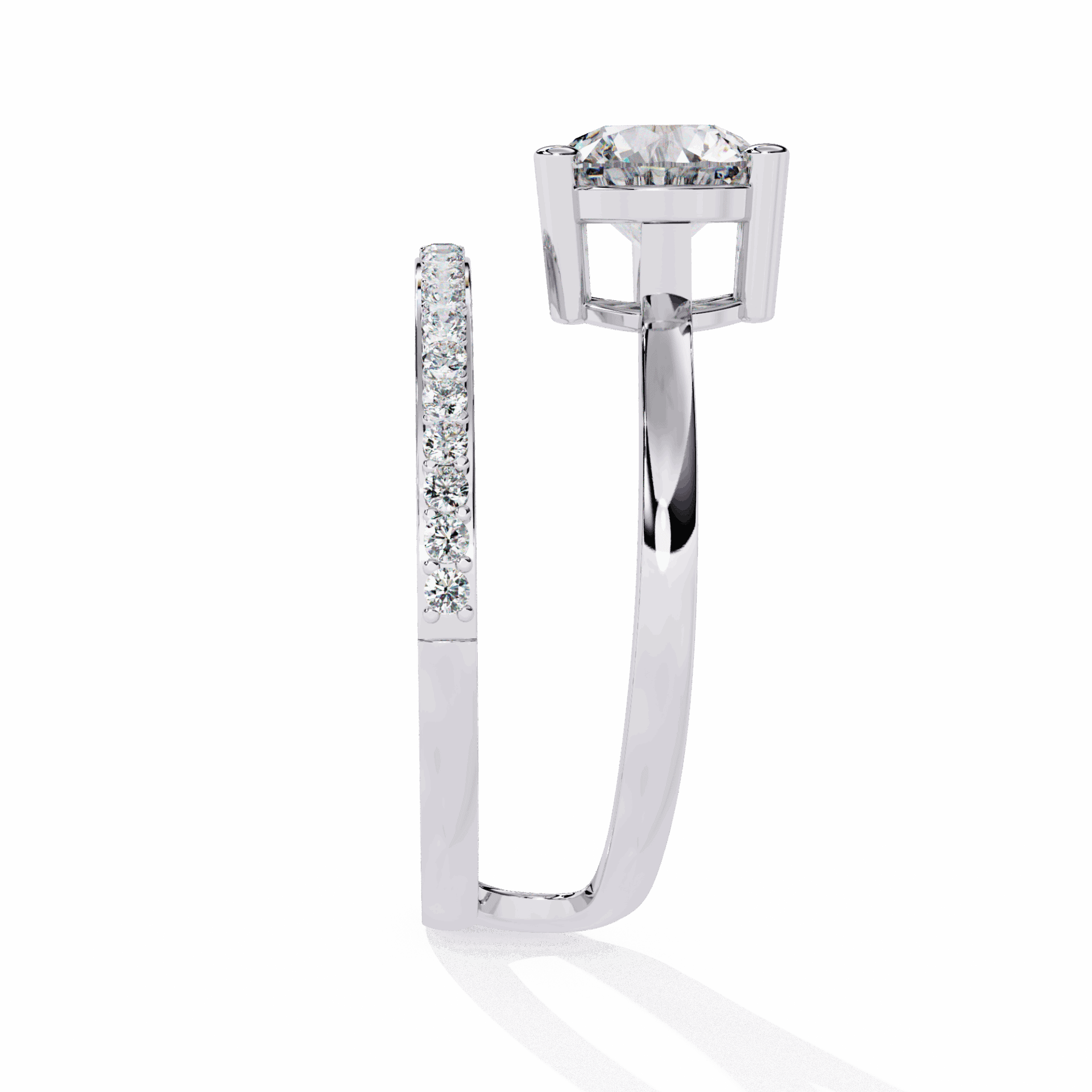 1.5 Carat Round Day and Night Ring in Moissanite | House of Estara
