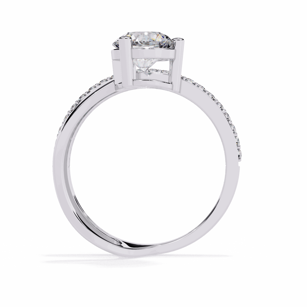 1.5 Carat Round Day and Night Ring in Moissanite | House of Estara
