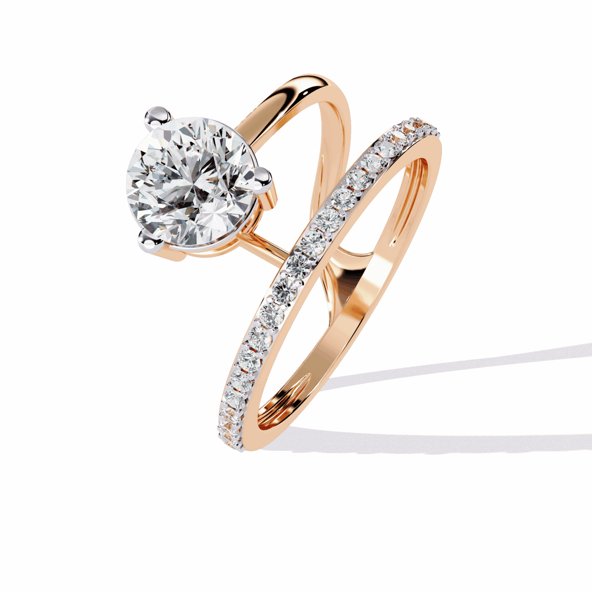1.5 Carat Round Day and Night Ring in Moissanite | House of Estara