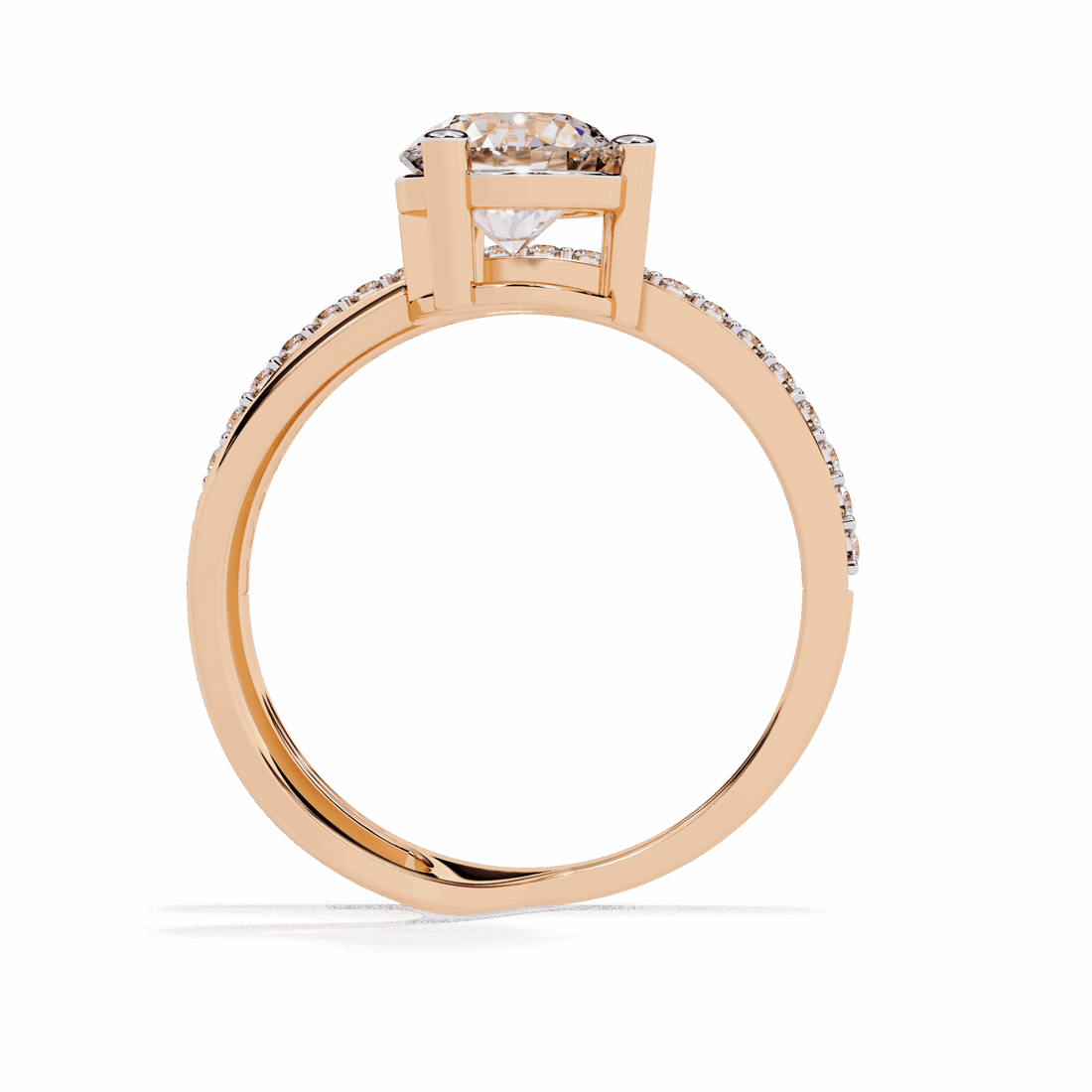 1.5 Carat Round Day and Night Ring in Moissanite | House of Estara