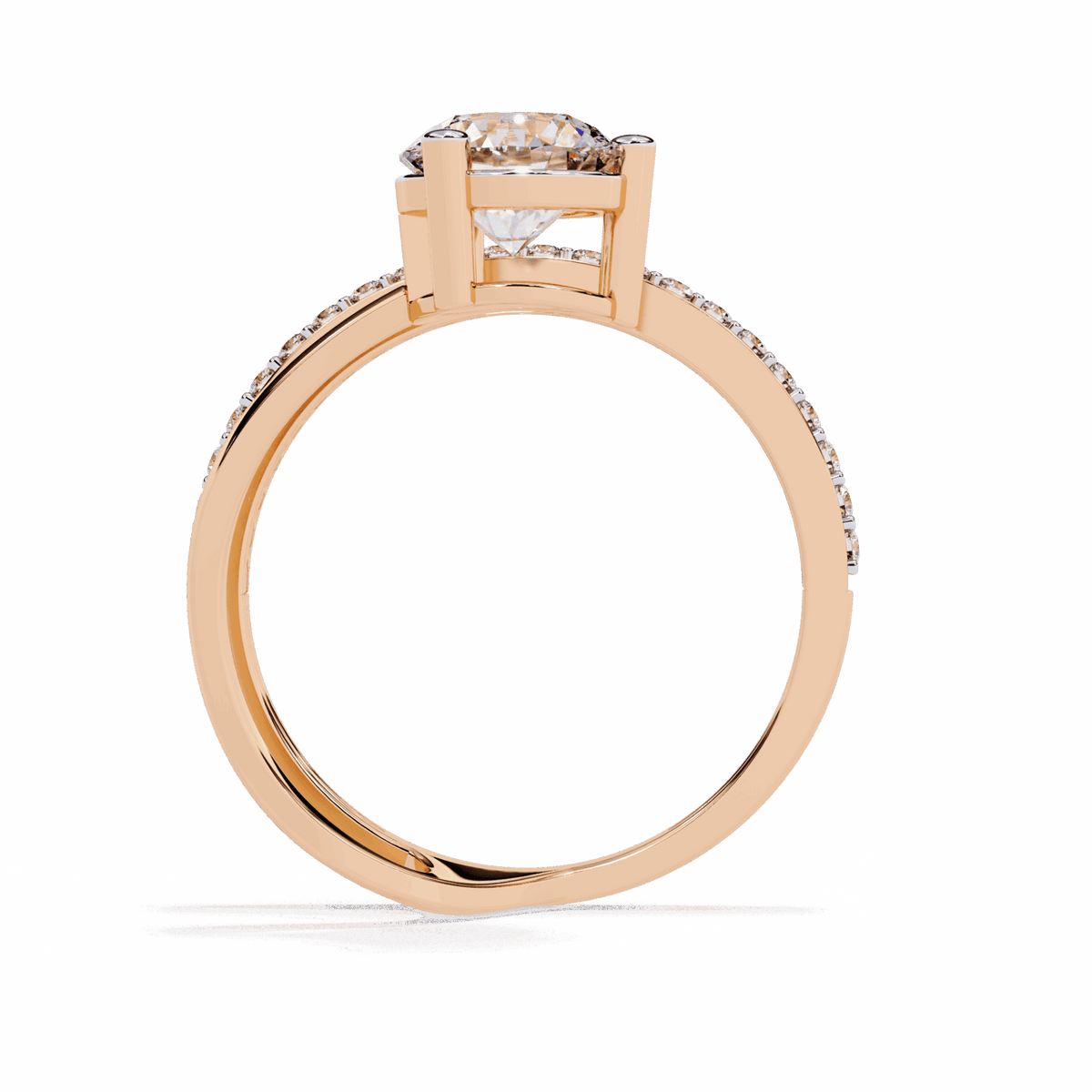 1.5 Carat Round Day and Night Ring in Moissanite | House of Estara