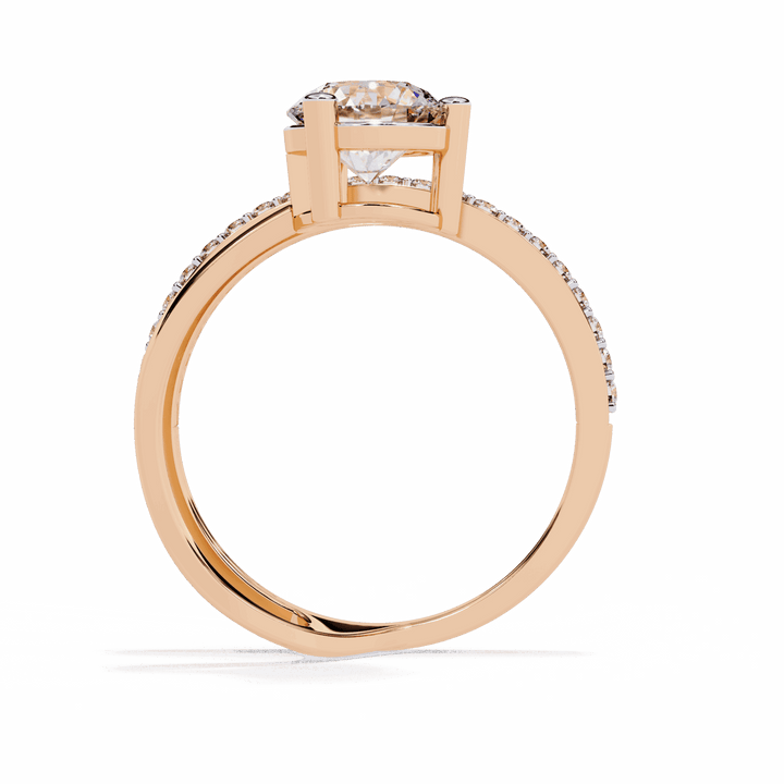1.5 Carat Round Day and Night Ring in Moissanite | House of Estara