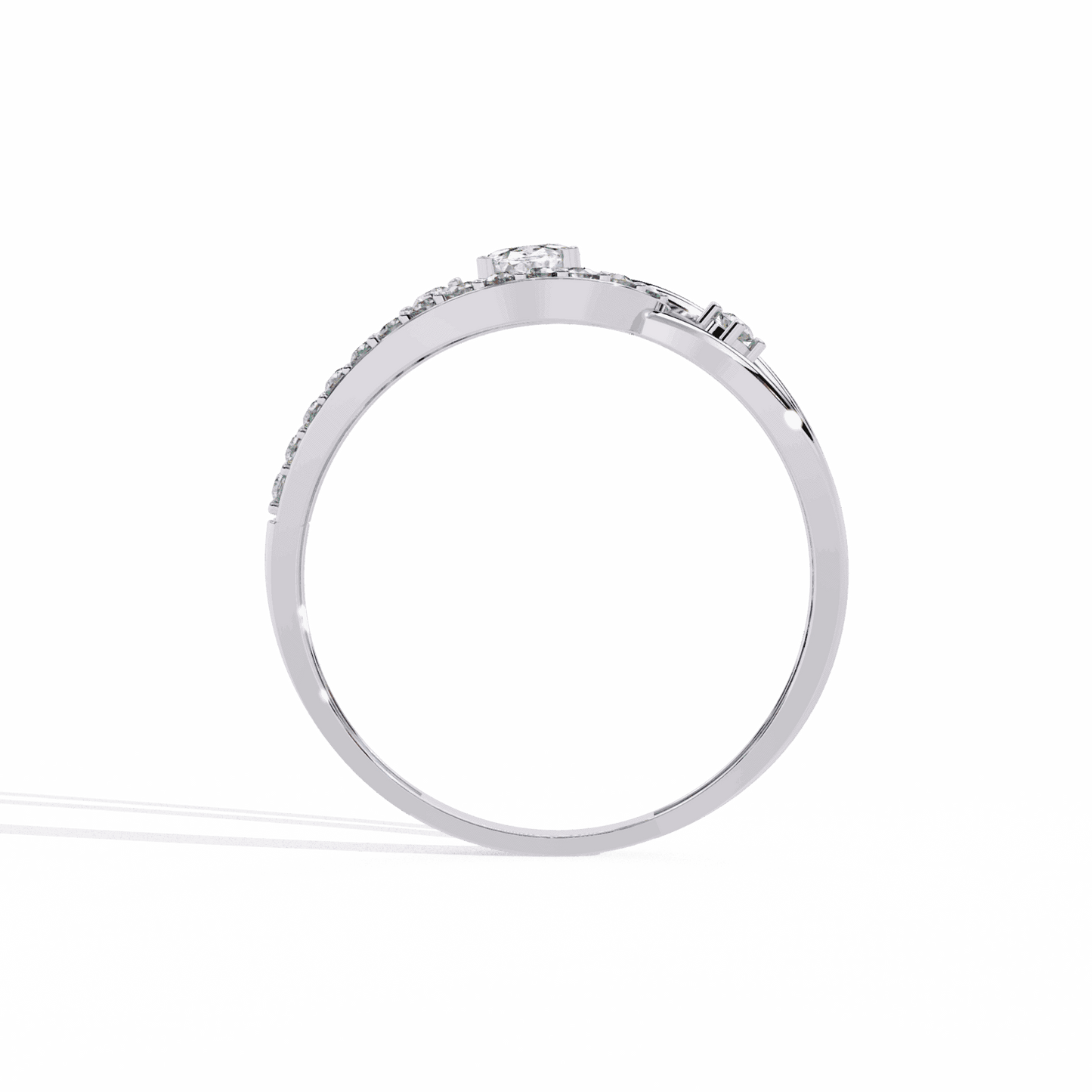 0.35 Carat Oval and Round Day and Night Ring in Moissanite | House of Estara