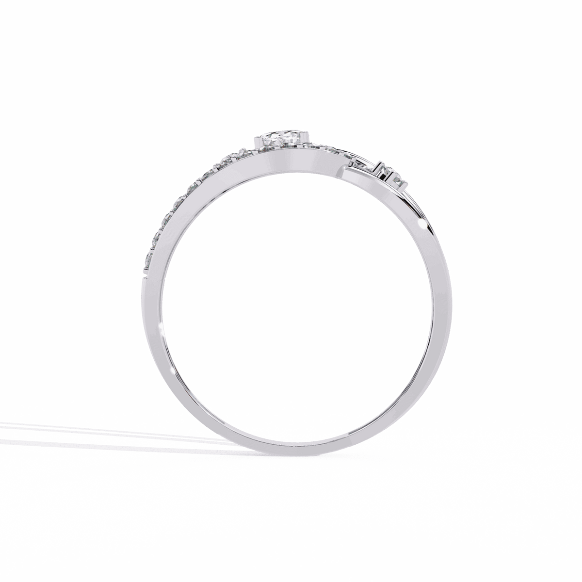 0.35 Carat Oval and Round Day and Night Ring in Moissanite | House of Estara
