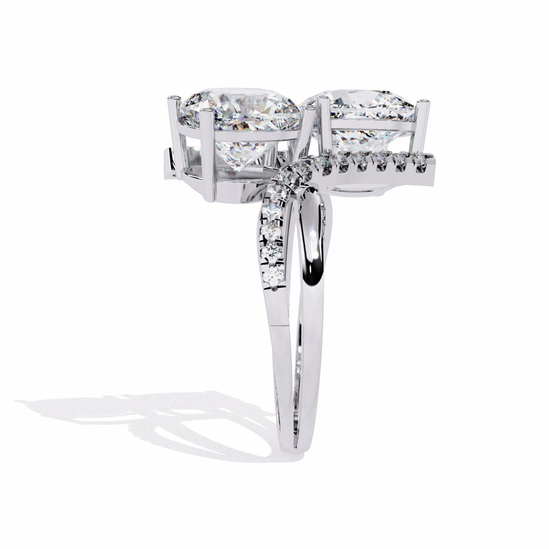 5 Carat Cushion Signature Wear Ring in Moissanite | House of Estara