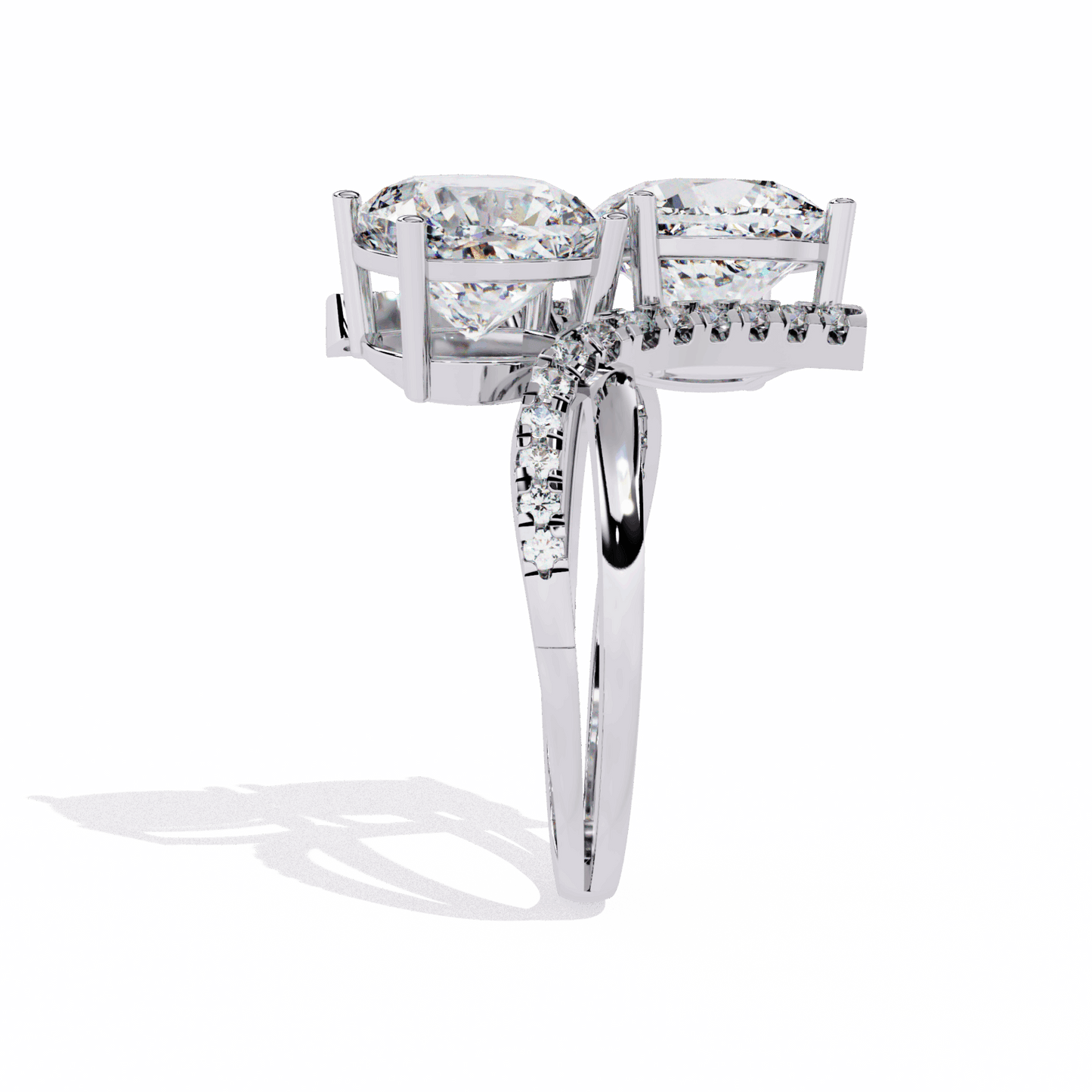 5 Carat Cushion Signature Wear Ring in Moissanite | House of Estara