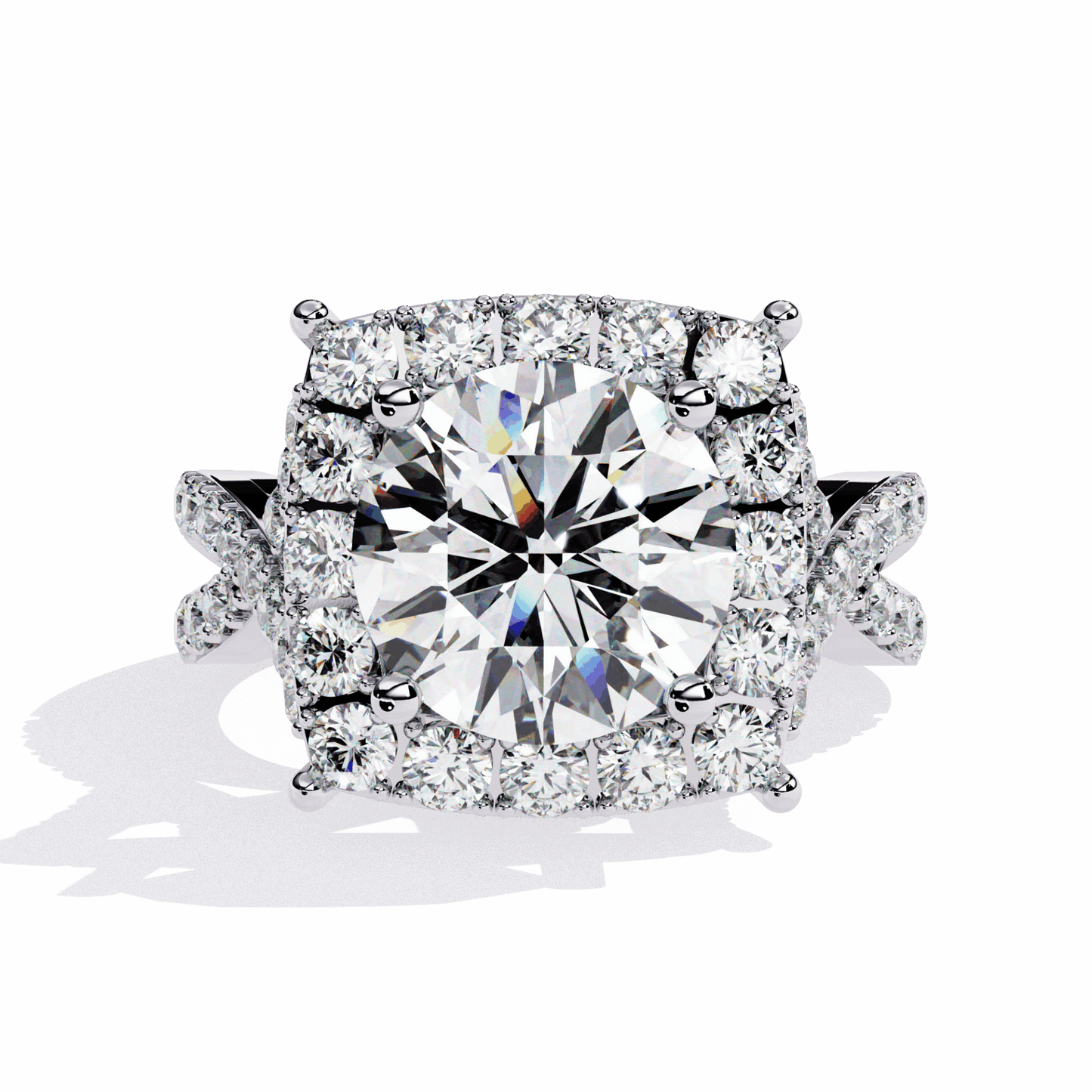 3.5 Carat Round Day and Night Ring in Moissanite | House of Estara