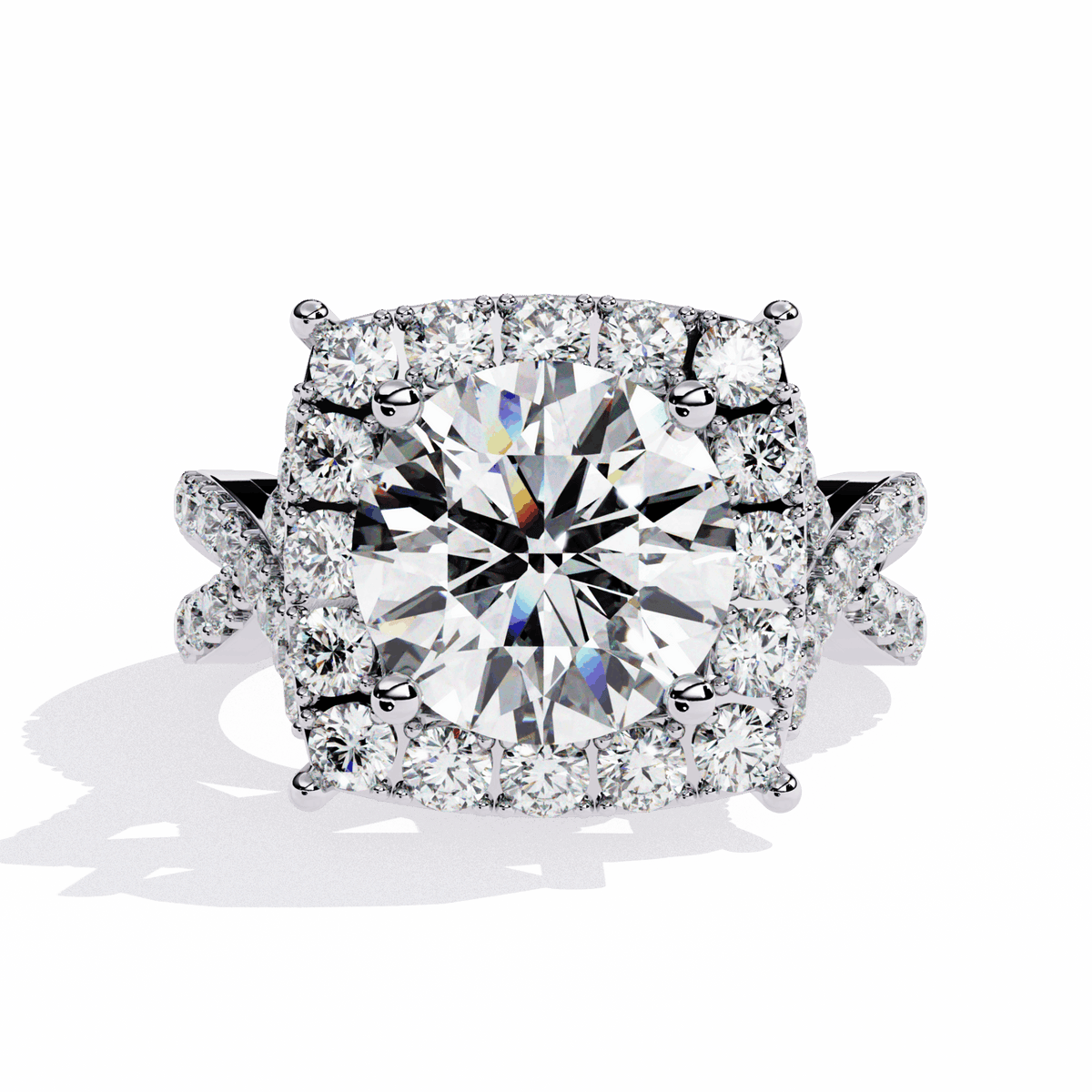 3.5 Carat Round Day and Night Ring in Moissanite | House of Estara