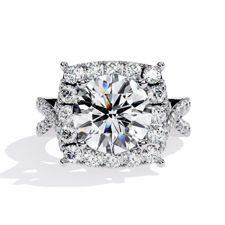 3.5 Carat Round Day and Night Ring in Moissanite | House of Estara