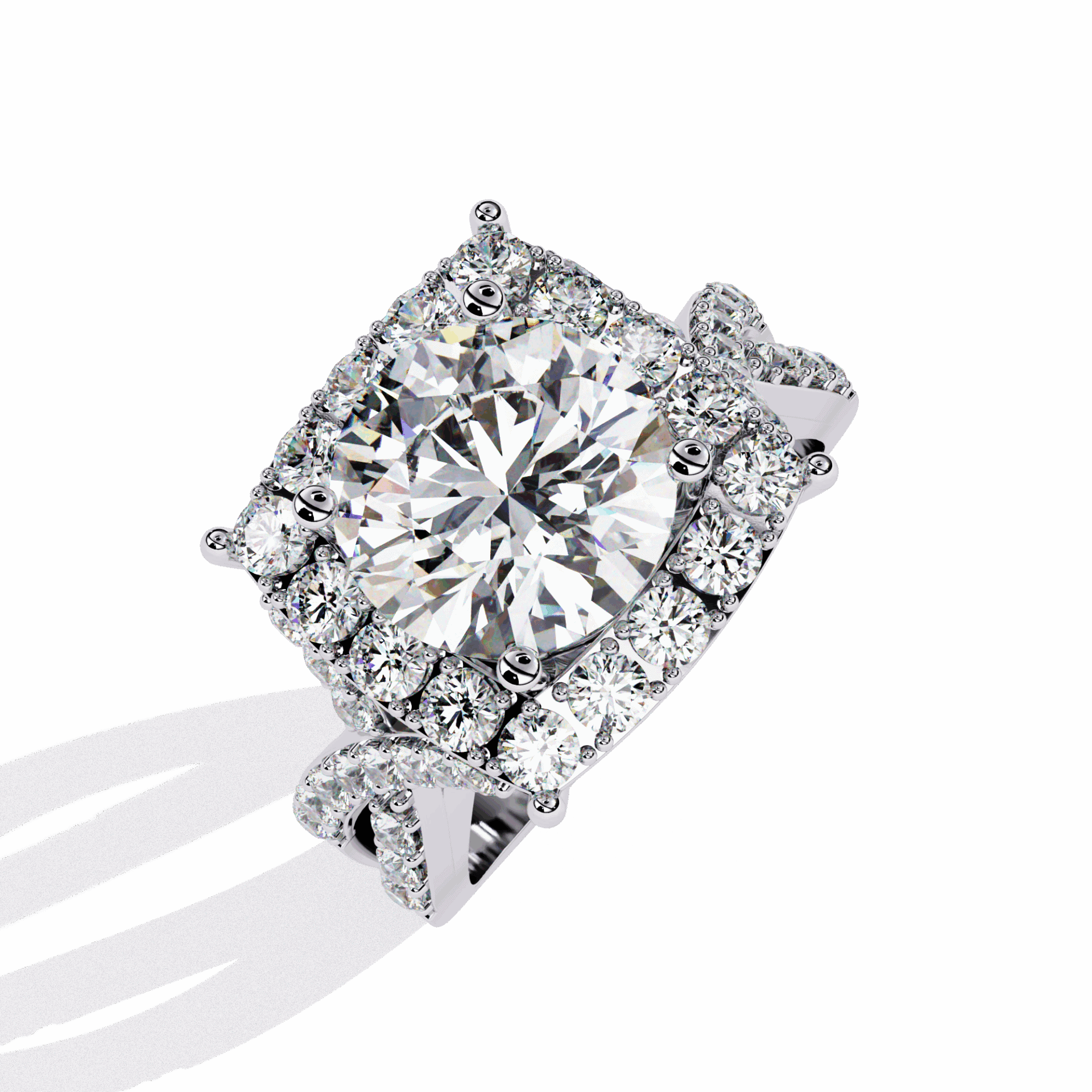 3.5 Carat Round Day and Night Ring in Moissanite | House of Estara
