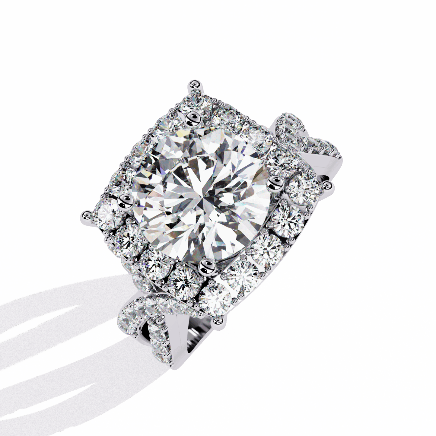 3.5 Carat Round Day and Night Ring in Moissanite | House of Estara