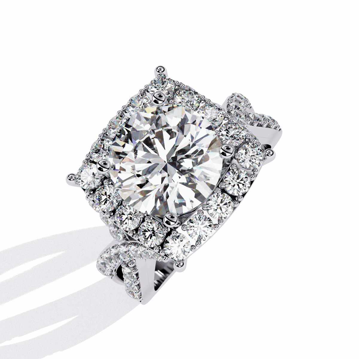 3.5 Carat Round Day and Night Ring in Moissanite | House of Estara