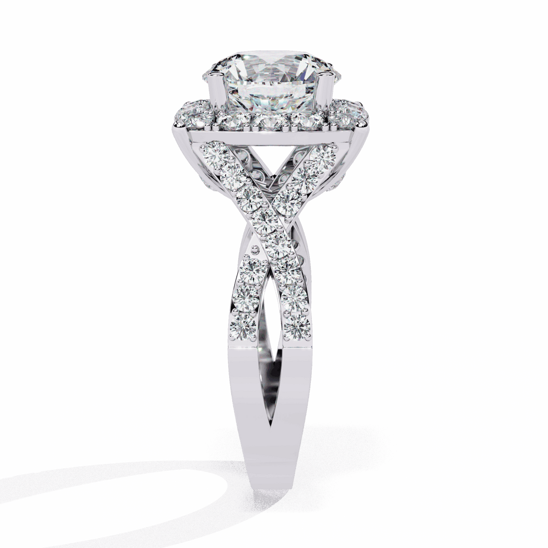 3.5 Carat Round Day and Night Ring in Moissanite | House of Estara
