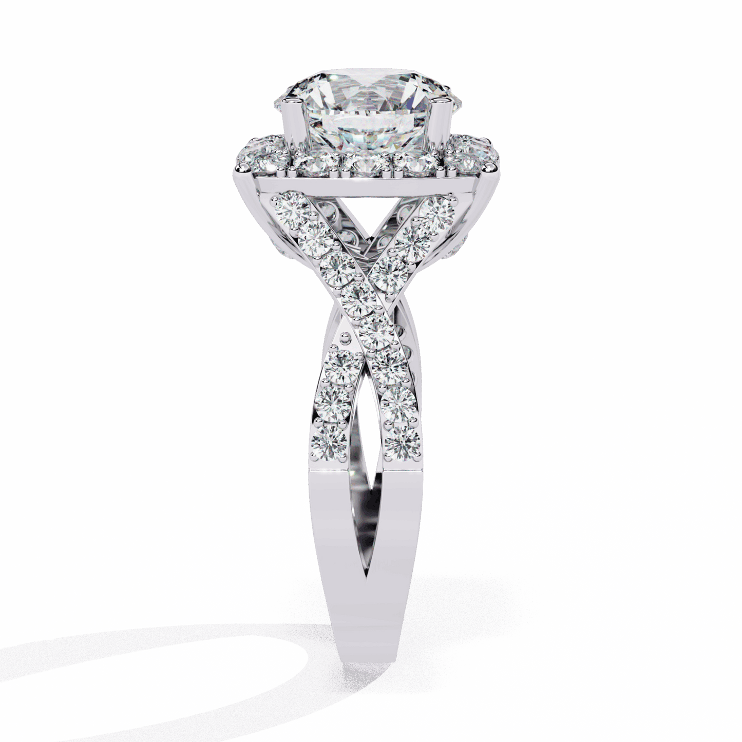 3.5 Carat Round Day and Night Ring in Moissanite | House of Estara