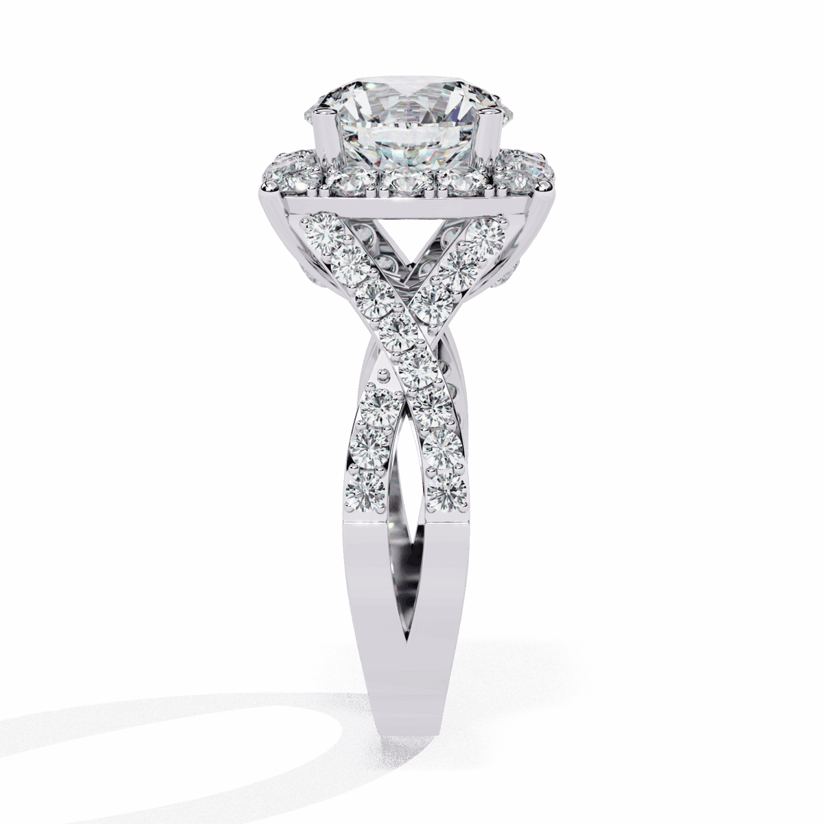 3.5 Carat Round Day and Night Ring in Moissanite | House of Estara