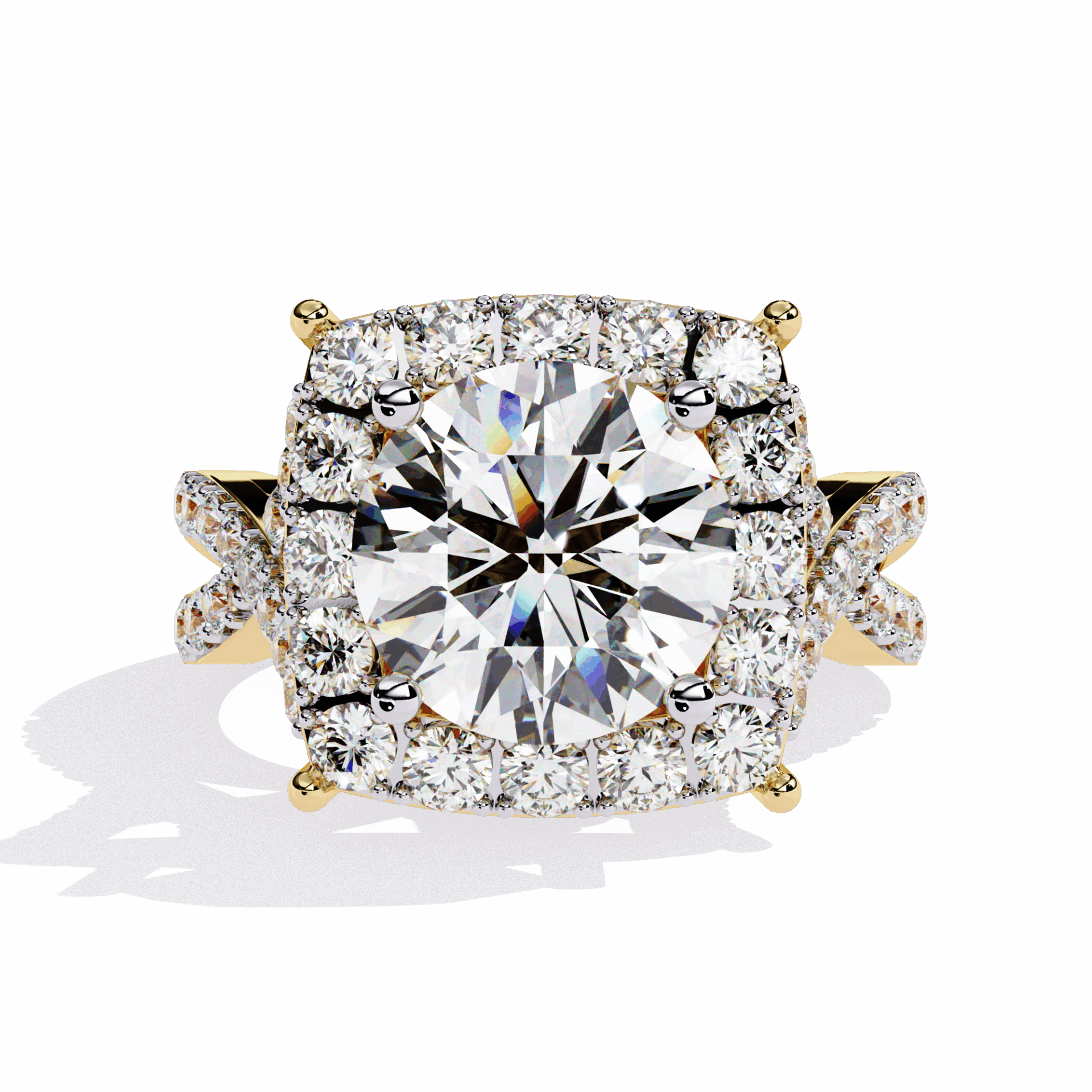 3.5 Carat Round Day and Night Ring in Moissanite | House of Estara