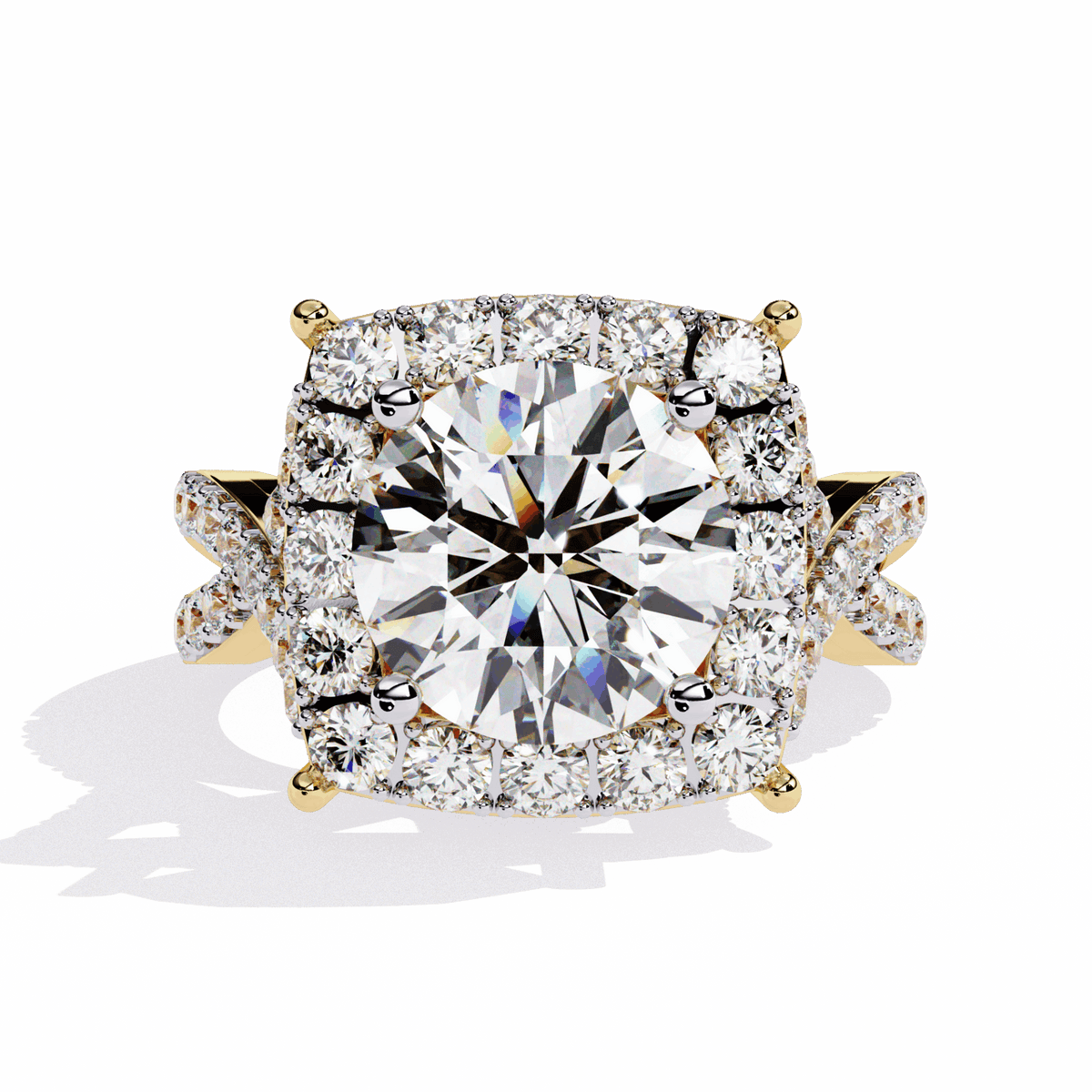 3.5 Carat Round Day and Night Ring in Moissanite | House of Estara