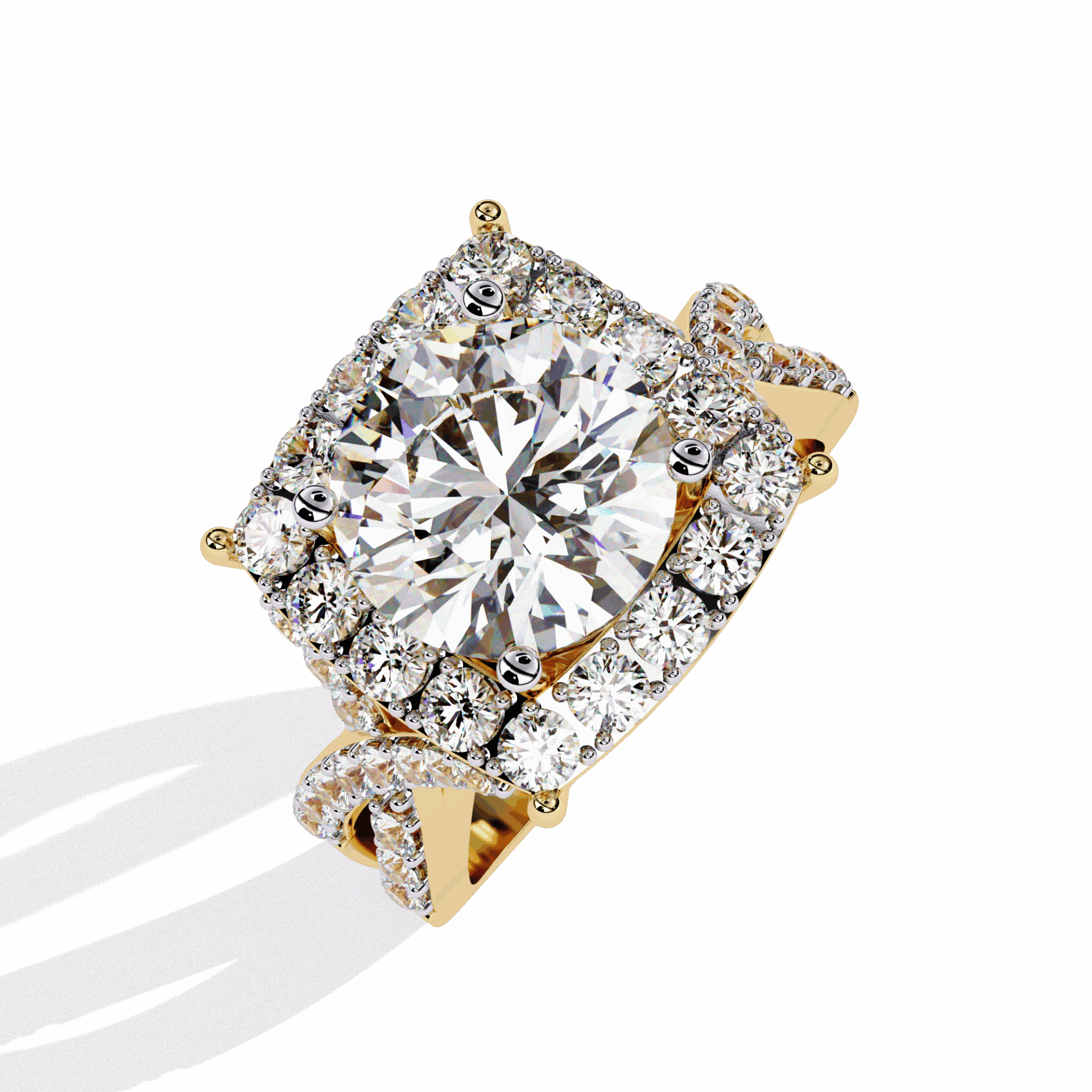 3.5 Carat Round Day and Night Ring in Moissanite | House of Estara