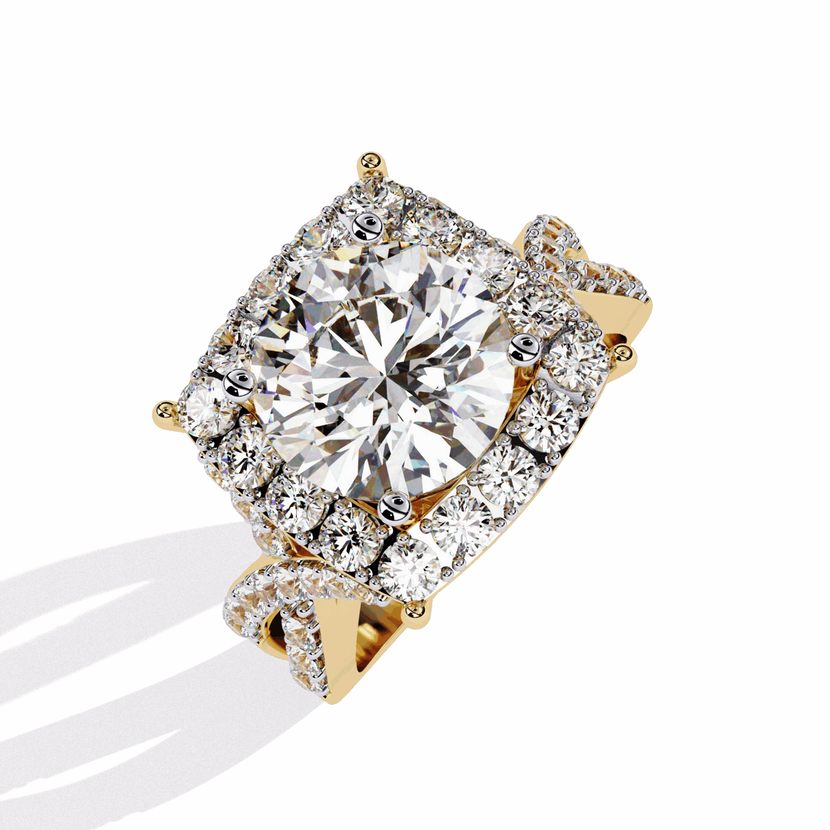 3.5 Carat Round Day and Night Ring in Moissanite | House of Estara