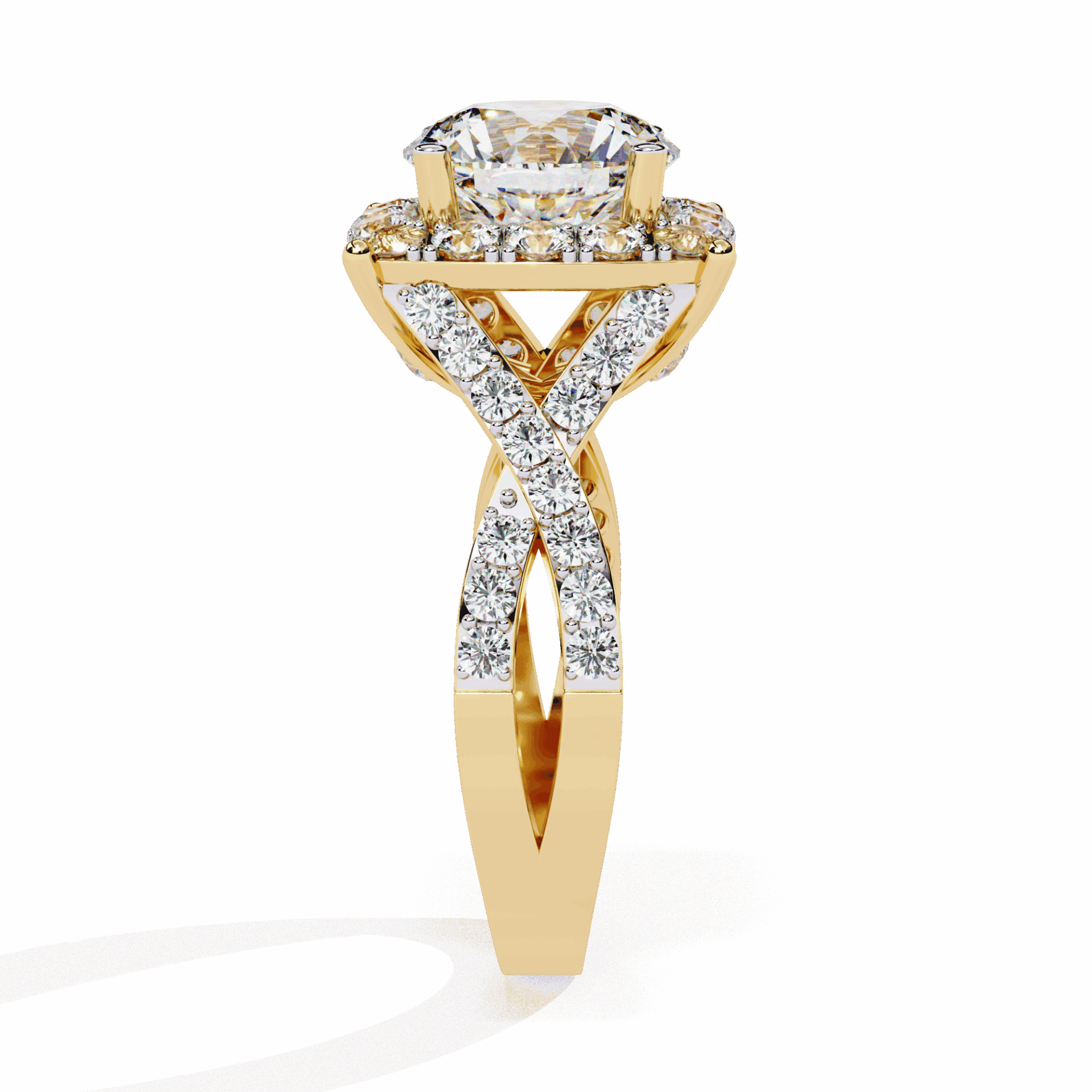 3.5 Carat Round Day and Night Ring in Moissanite | House of Estara
