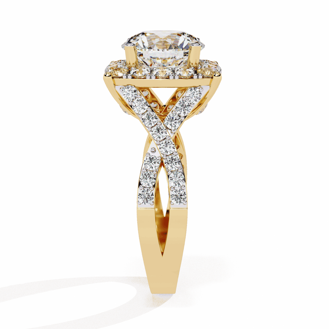 3.5 Carat Round Day and Night Ring in Moissanite | House of Estara