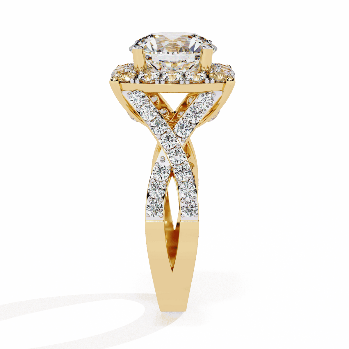 3.5 Carat Round Day and Night Ring in Moissanite | House of Estara